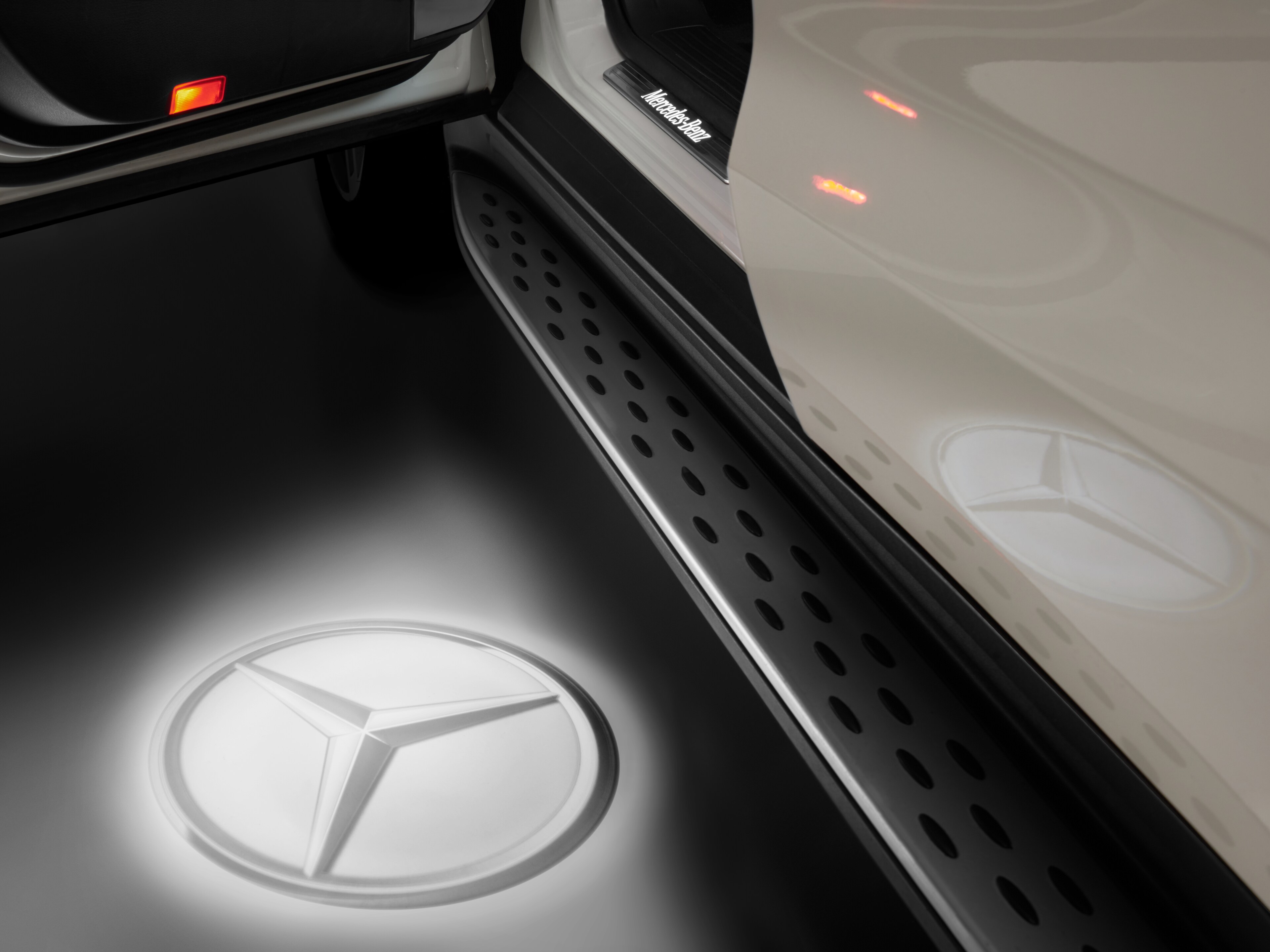 Lichtdiode-logoprojector, Mercedes ster, Tweedelig