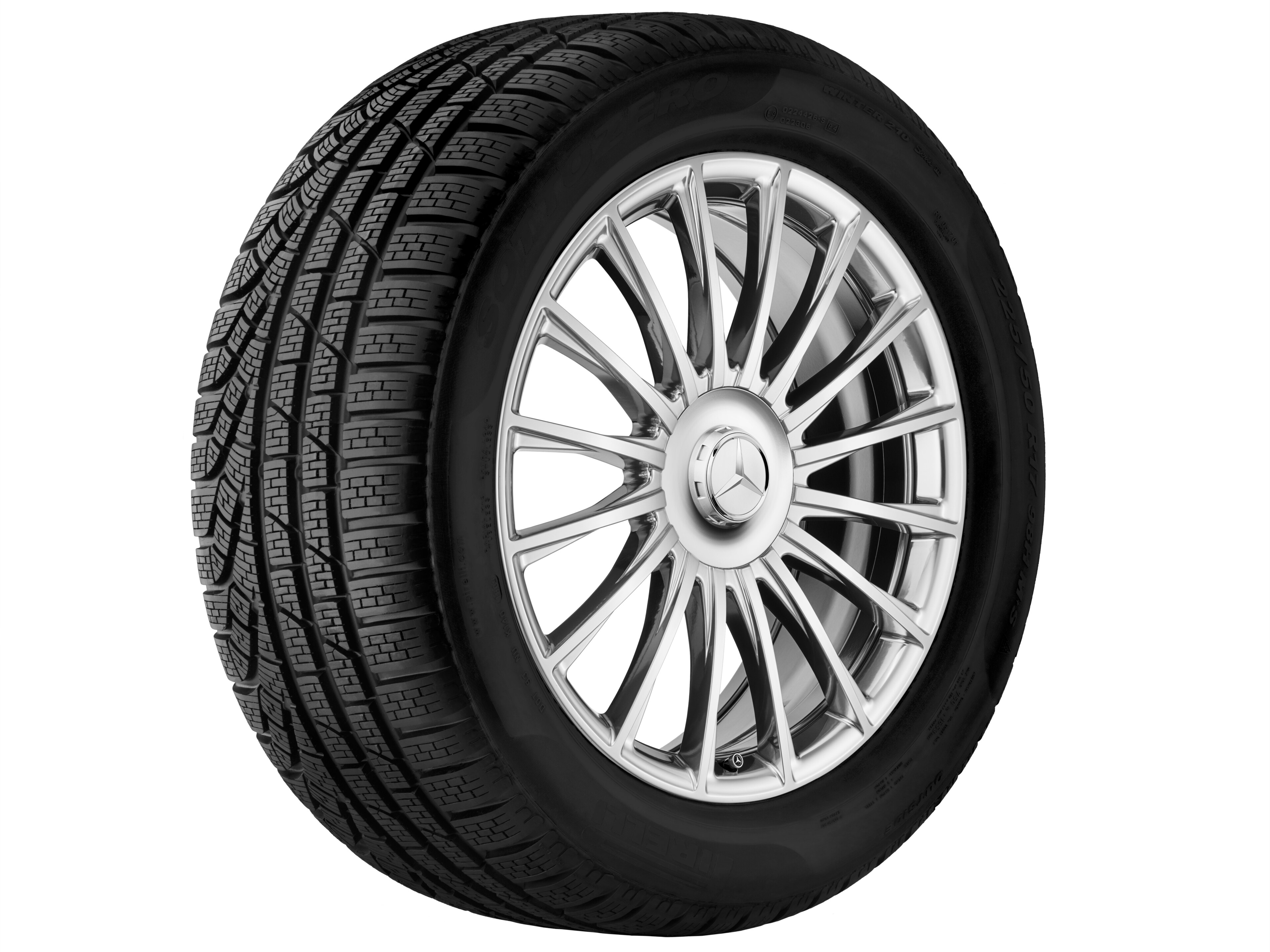 Multispaaks wiel, 50,8 cm (20 inch) - 8,5 J x 20 ET 38, zilverkleurig, Gepolijst