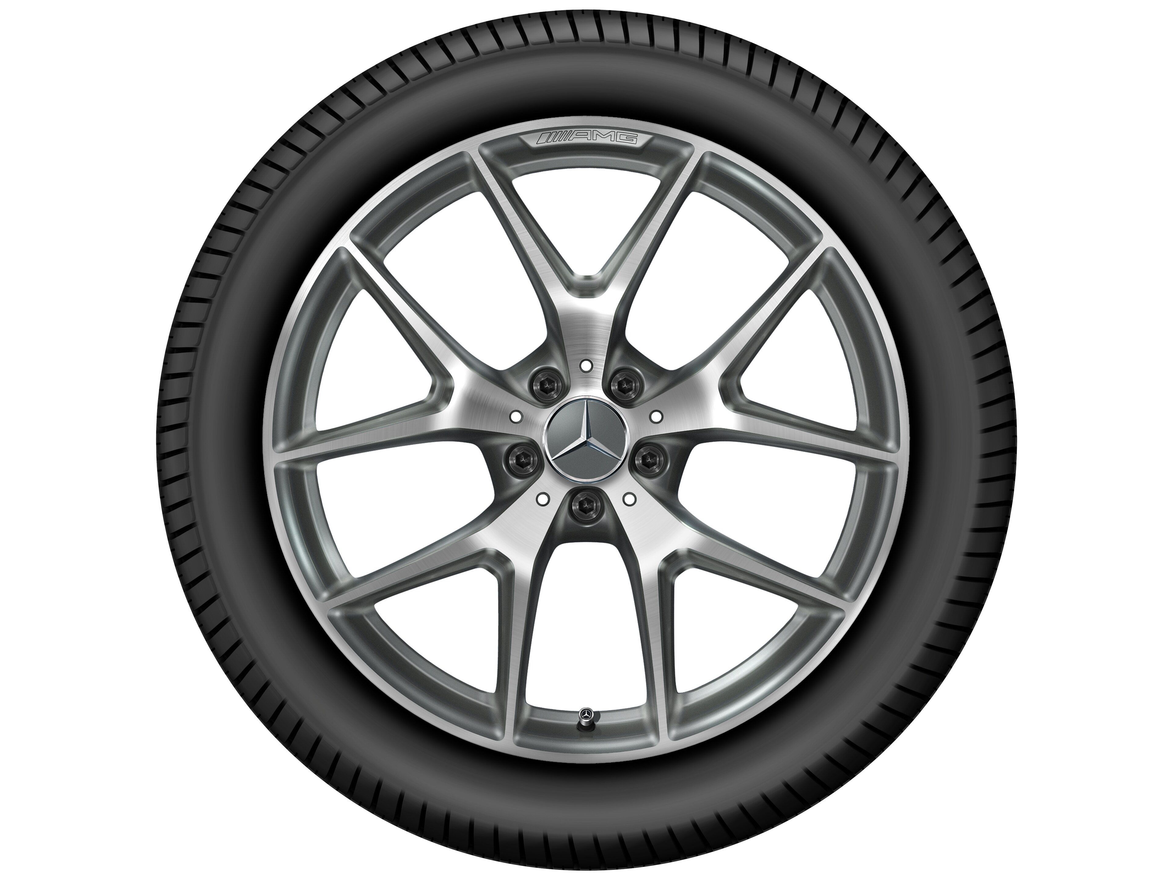 AMG-kruisspaakwiel, 50,8 cm (20 inch) - 8,5 J x 20 ET 40, titaniumgrijs, glanzend gepolijst