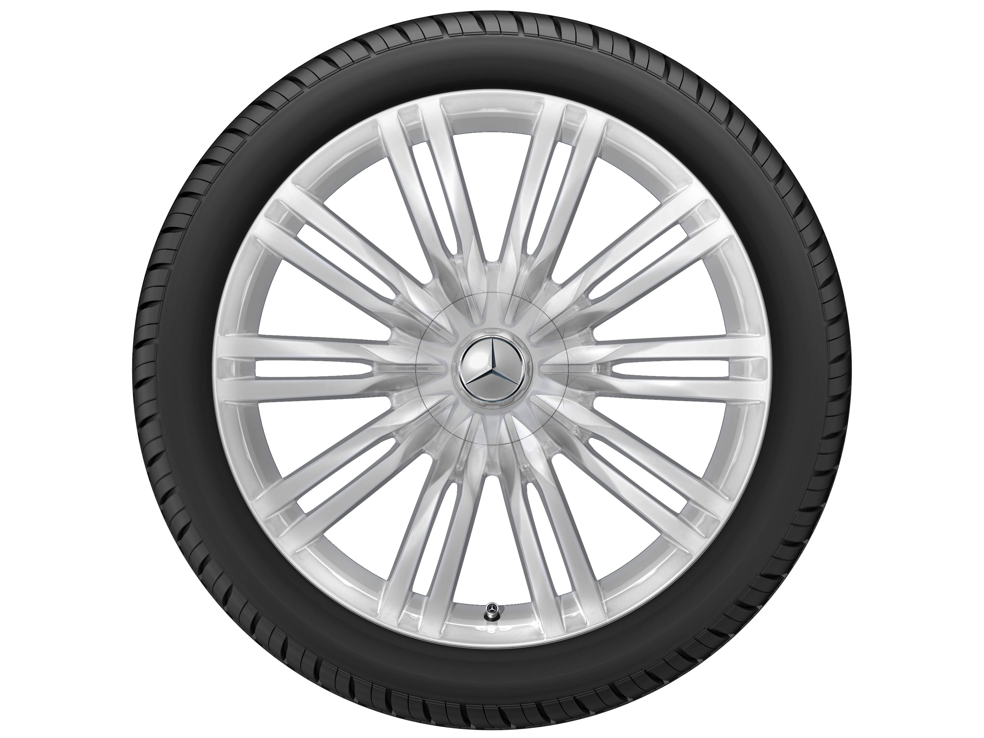 Tien-dubbelspaaks wiel, 50,8 cm (20 inch) - 10 J x 20 ET 48,1, zilverkleurig, Gepolijst