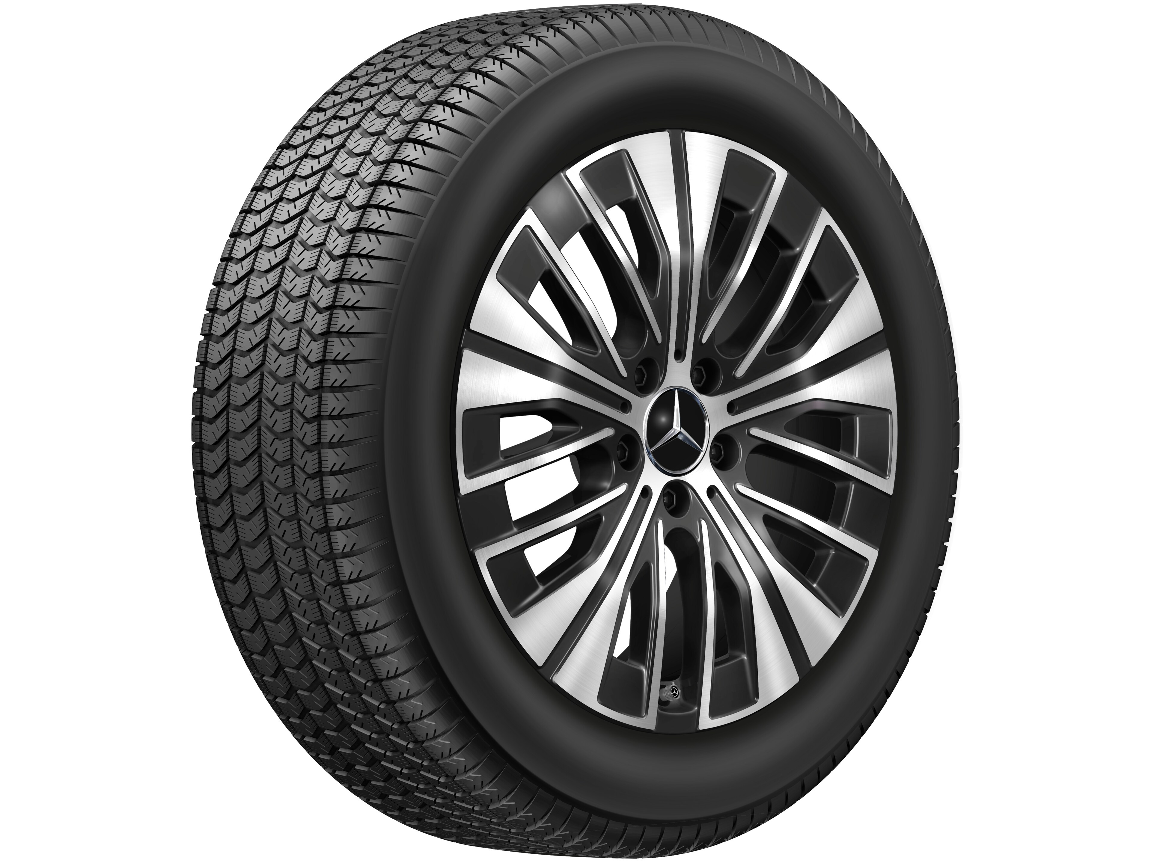 Vijf-driespaaks wiel, 45,7 cm (18 inch) - 7,5 J x 18 ET 53,5, zwart, glanzend gepolijst
