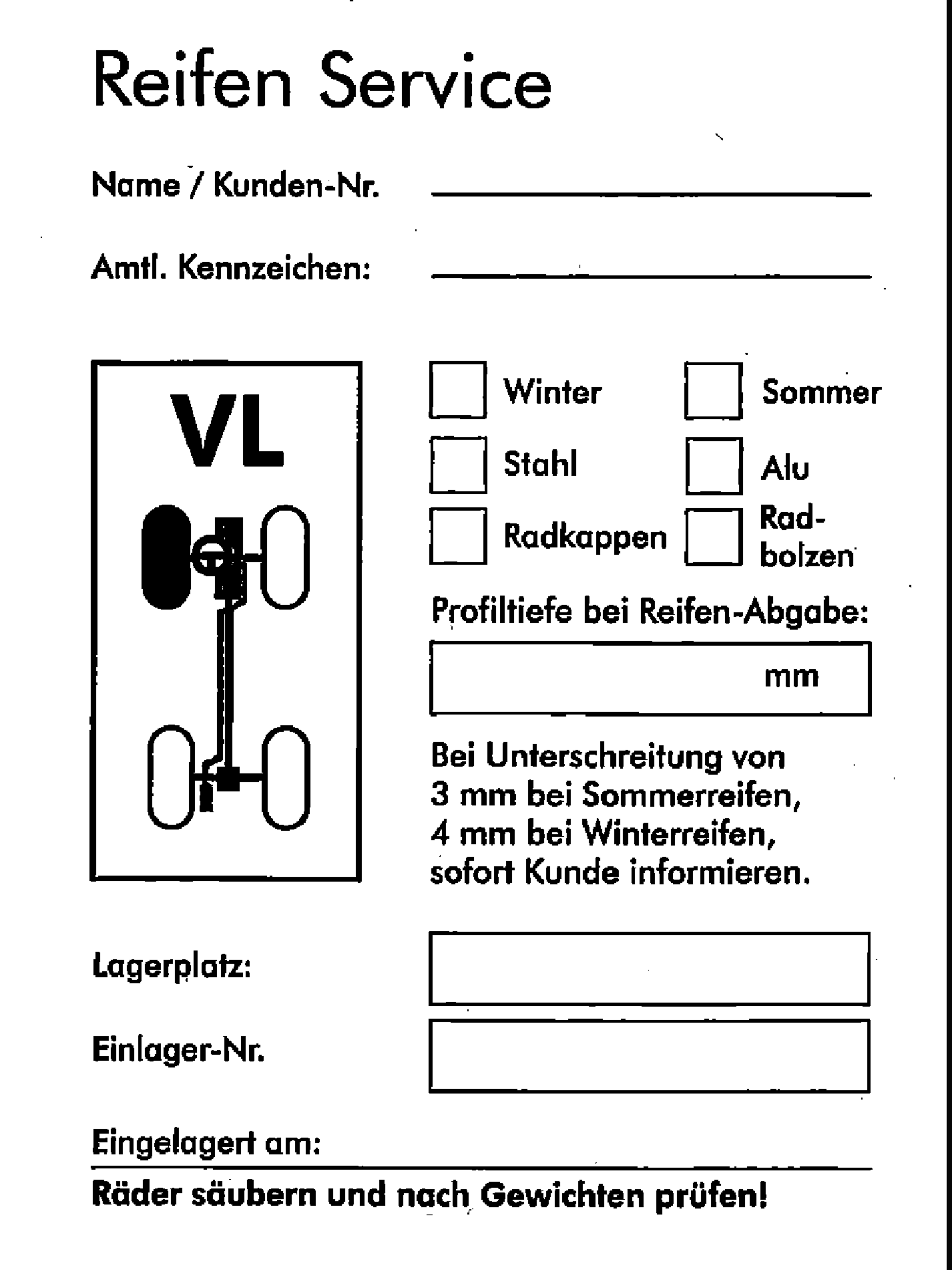 Bandopslagetiketten - Papier