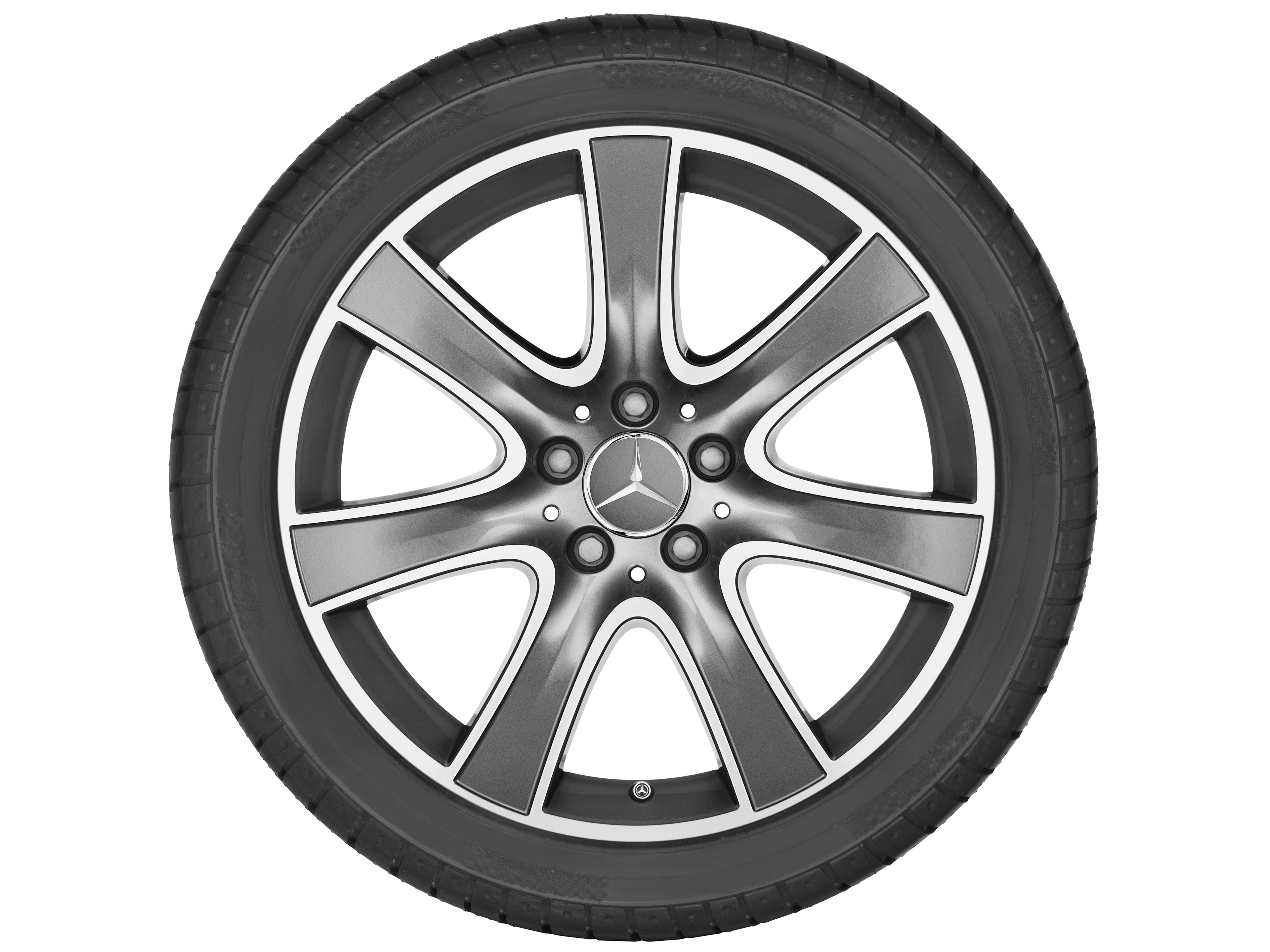 7-spaaks wiel, 45,7 cm (18 inch) - 8 J x 18 ET 41, himalayagrijs, glanzend gepolijst