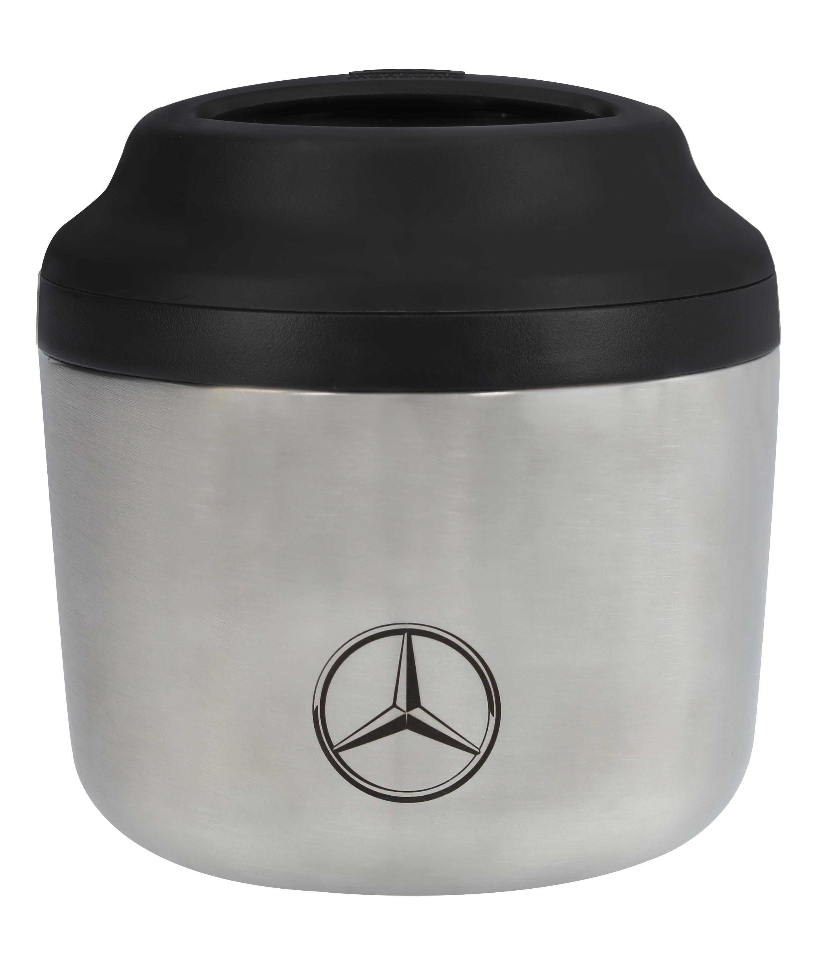 Isothermische lunchbox - zwart-zilver, edelstaal / polypropyleen / silicone, monbento®, 550 ml