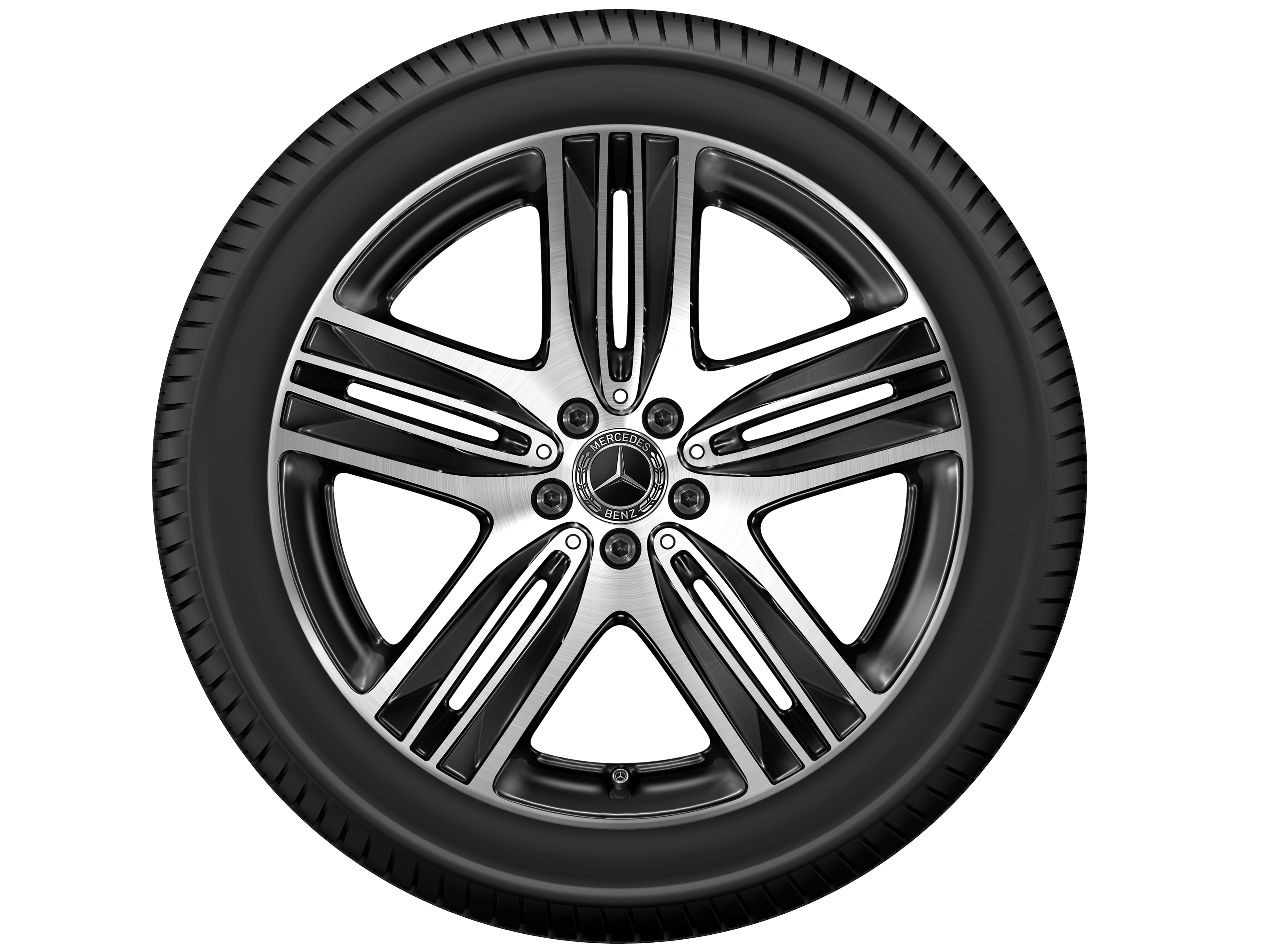 5-spaaks wiel, 50,8 cm (20 inch), glanzend gepolijst - 8,5 J x 20 ET 30, zwart, glanzend gepolijst