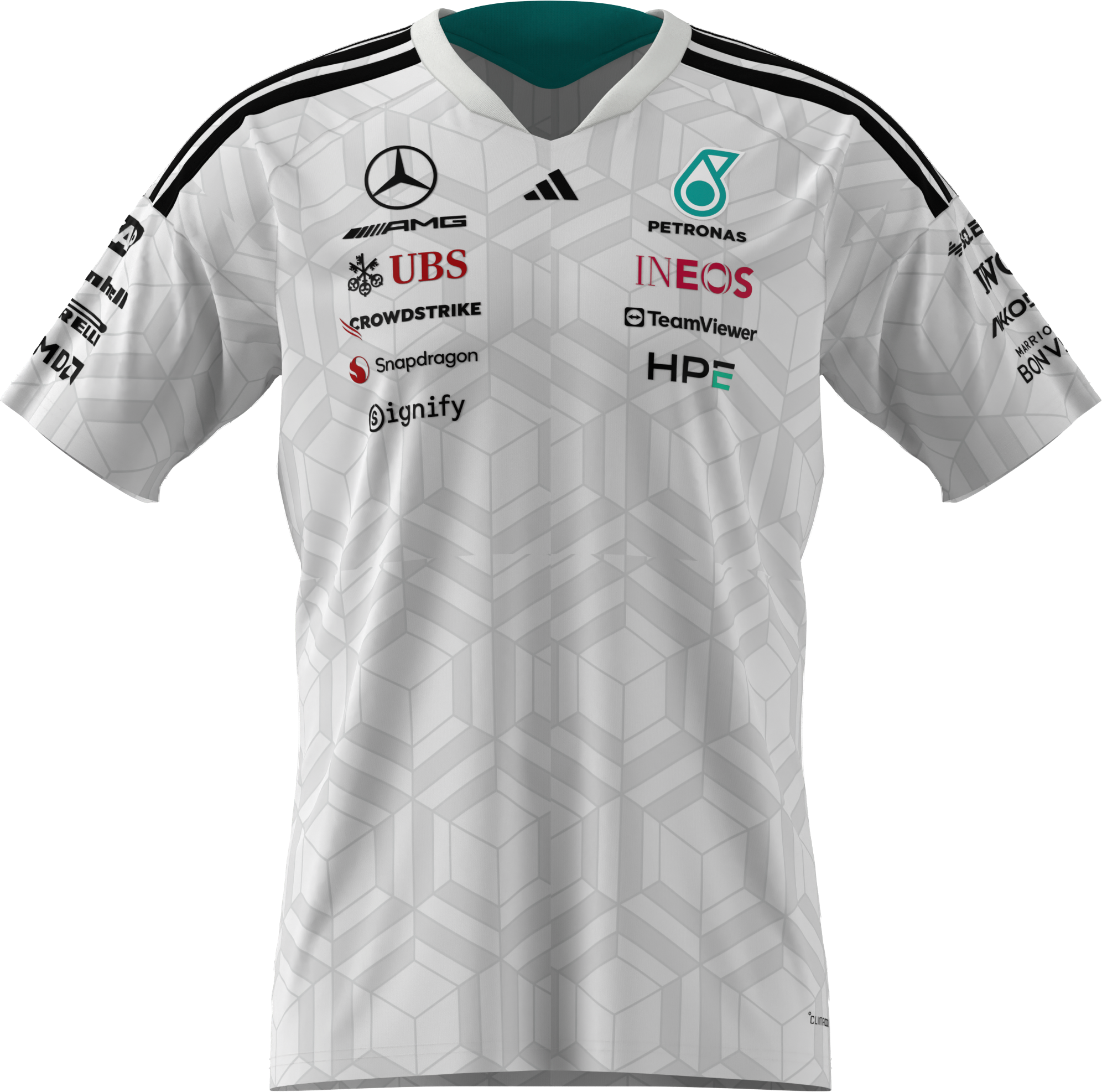 Heren-T-shirt, Bestuurder, Mercedes-AMG F1 - wit, S
