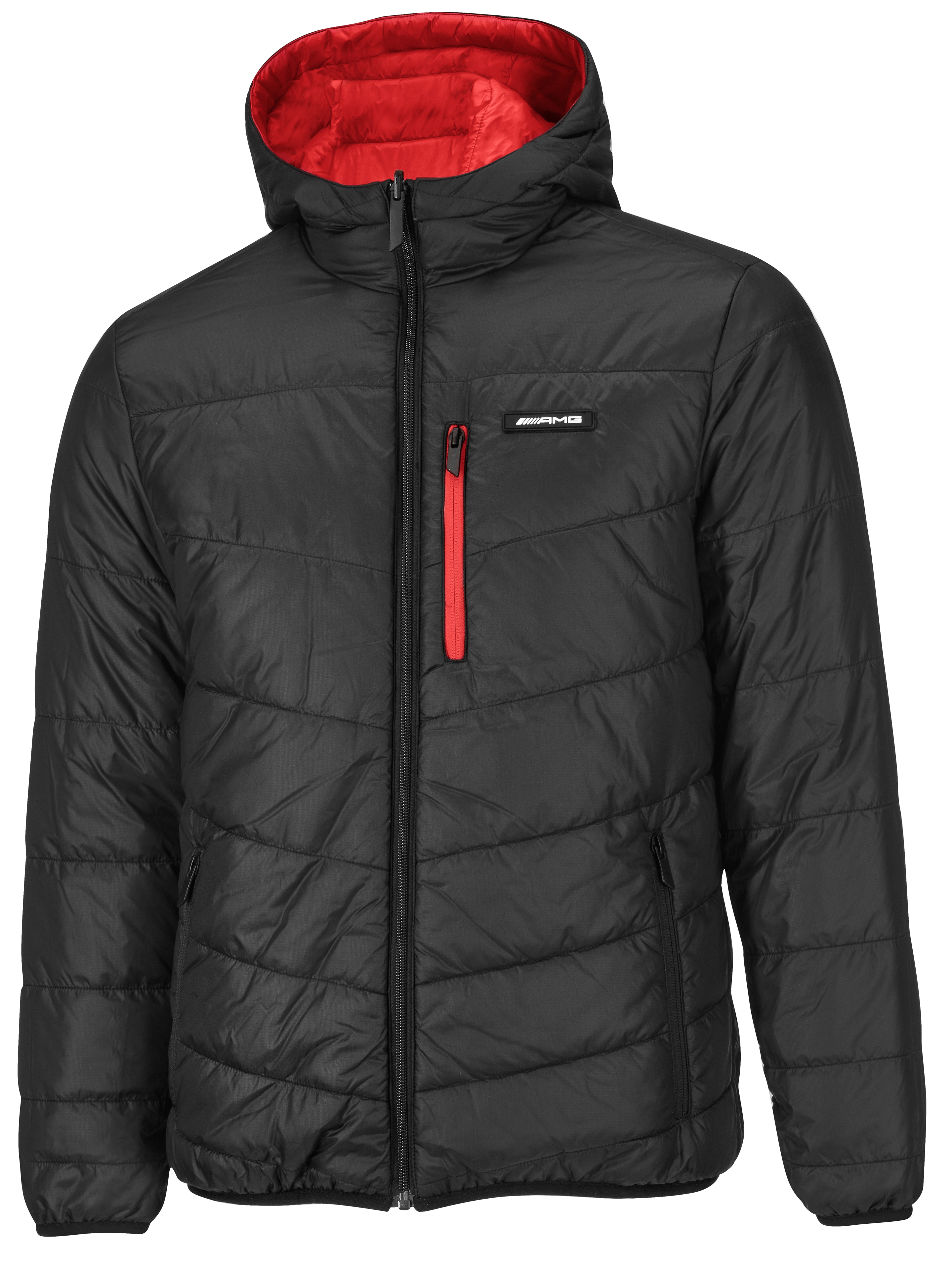 Omkeerbaar gewatteerd AMG-jack - rood, L
