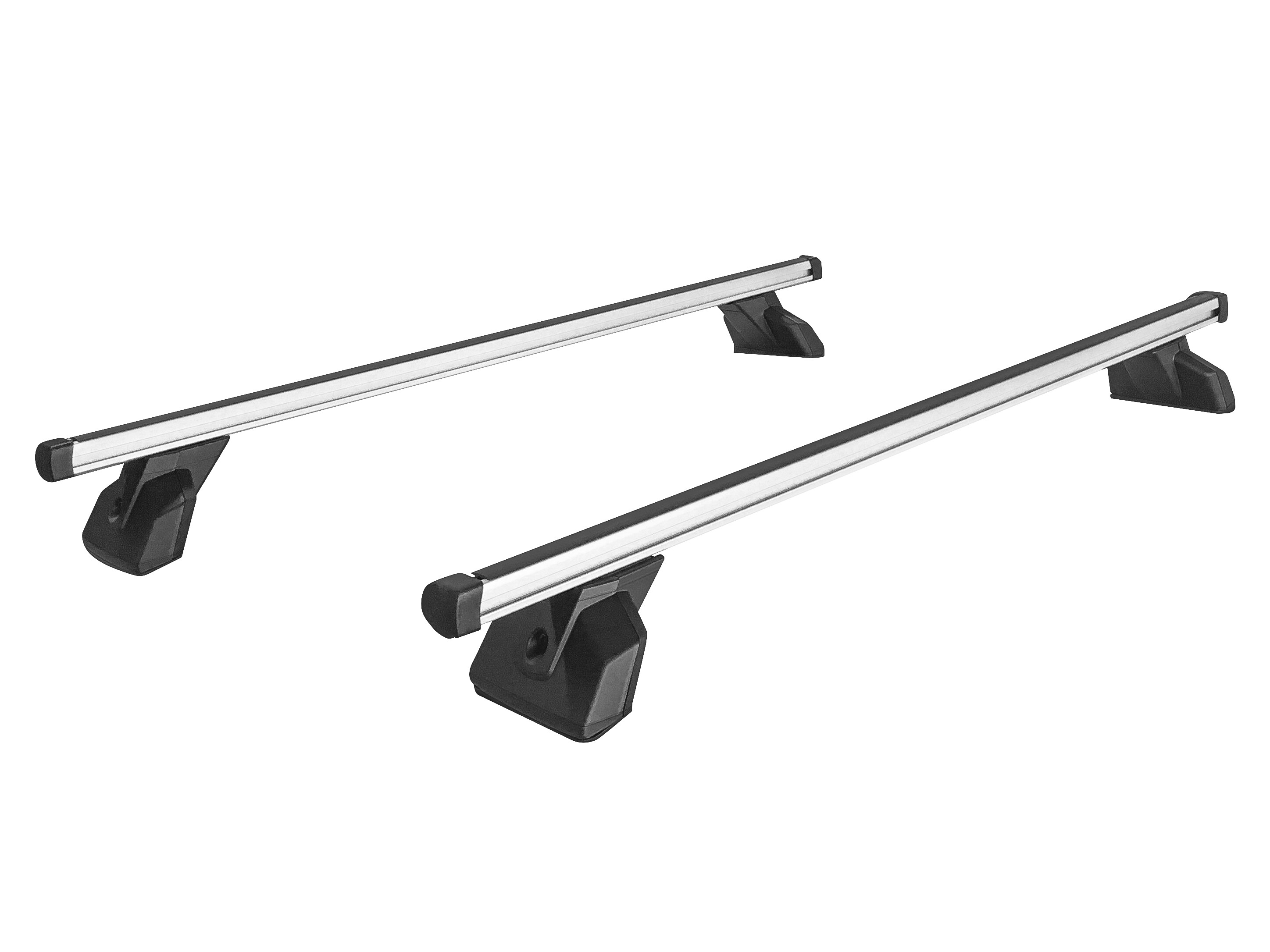 Dakbasisdrager, twee dwarssteunen - aluminium, zilverkleurig