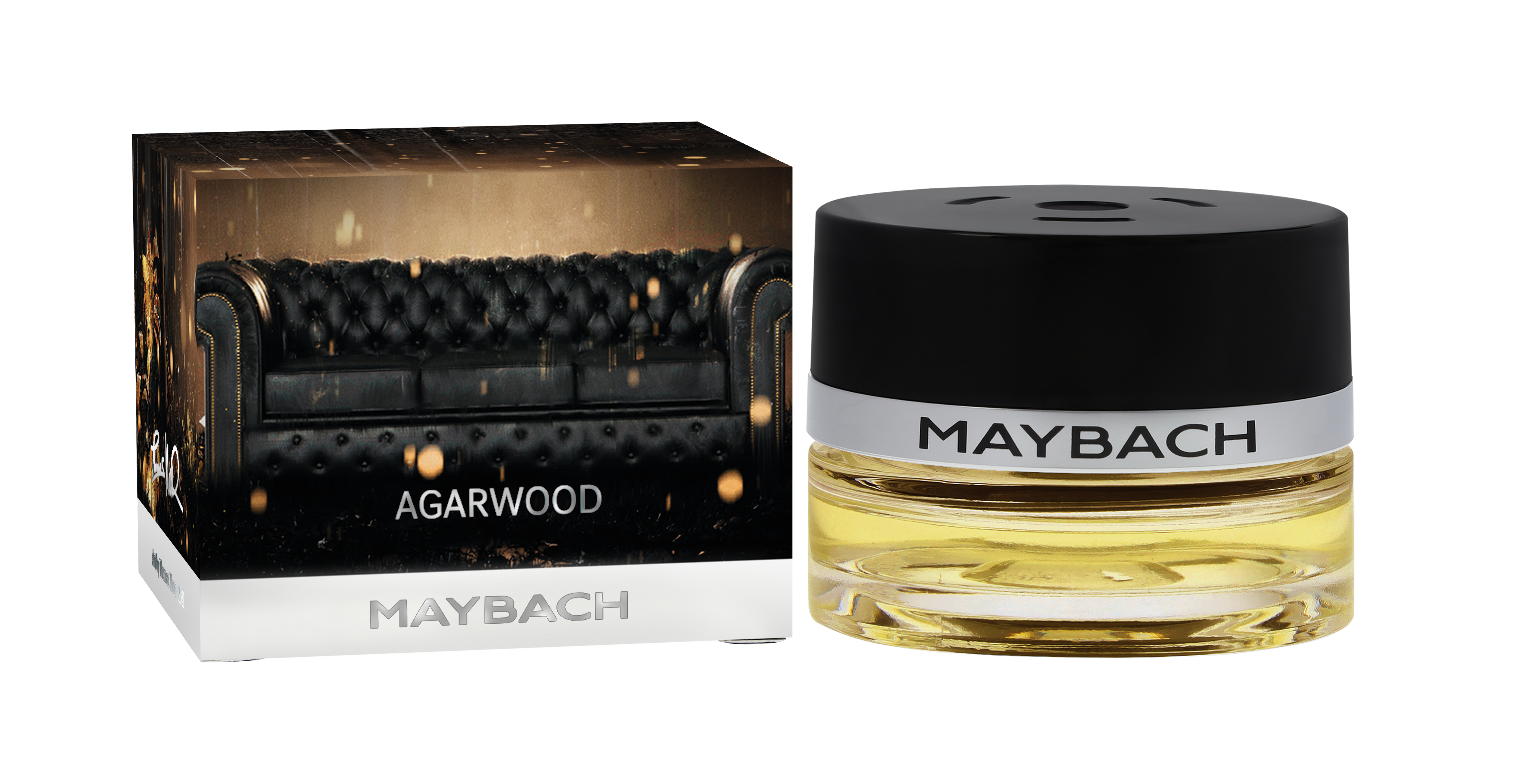 Flacon, AGARWOOD MOOD - doorzichtig / zwart, Glas, 15 ml
