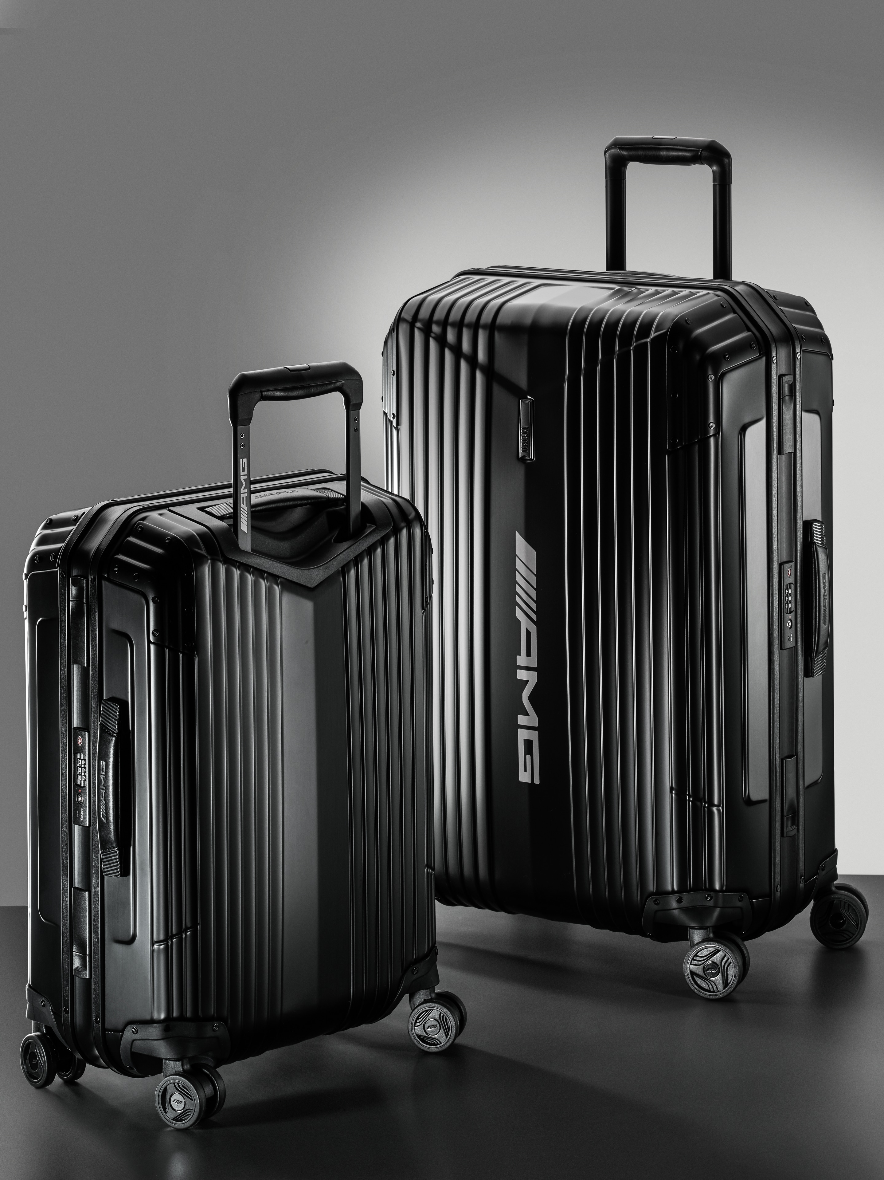 AMG-koffer, leder, 7R Master, 70 cm - zwart, aluminium, Hartmann, 73 l