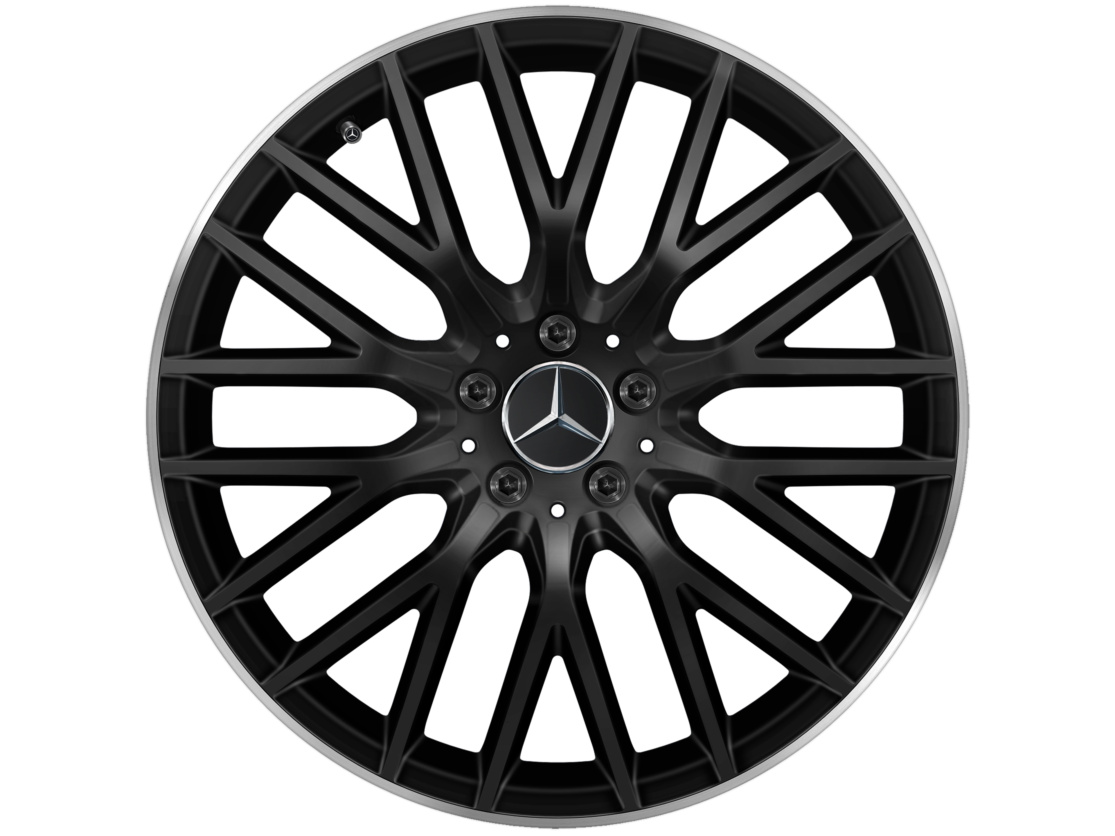 Y-spaaks wiel, 50,8 cm (20 inch), Velgrand glanzend - 9 J x 20 ET 34, Matzwart, glanzend gepolijst
