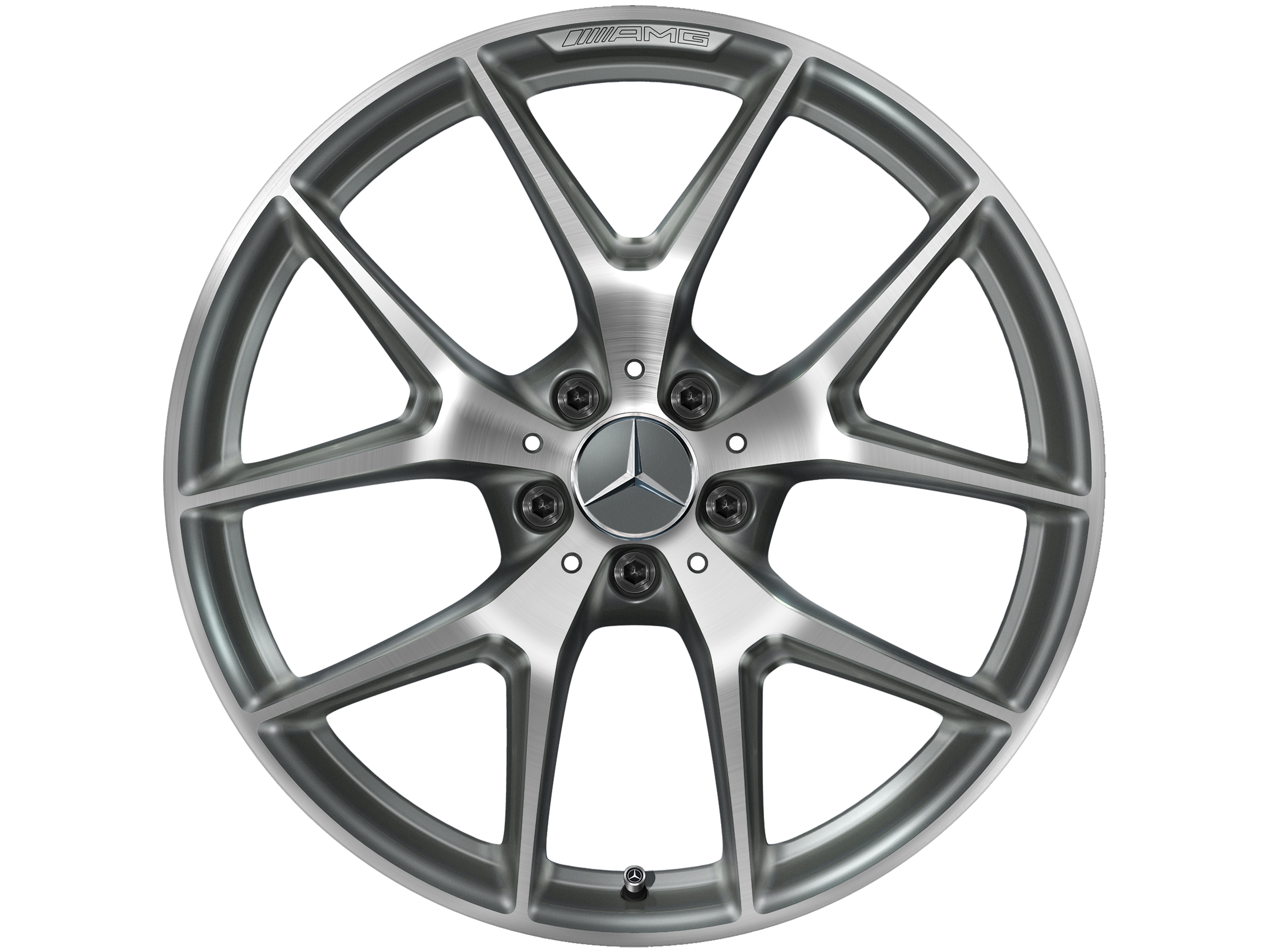 AMG-kruisspaakwiel, 50,8 cm (20 inch) - 8,5 J x 20 ET 40, titaniumgrijs, glanzend gepolijst