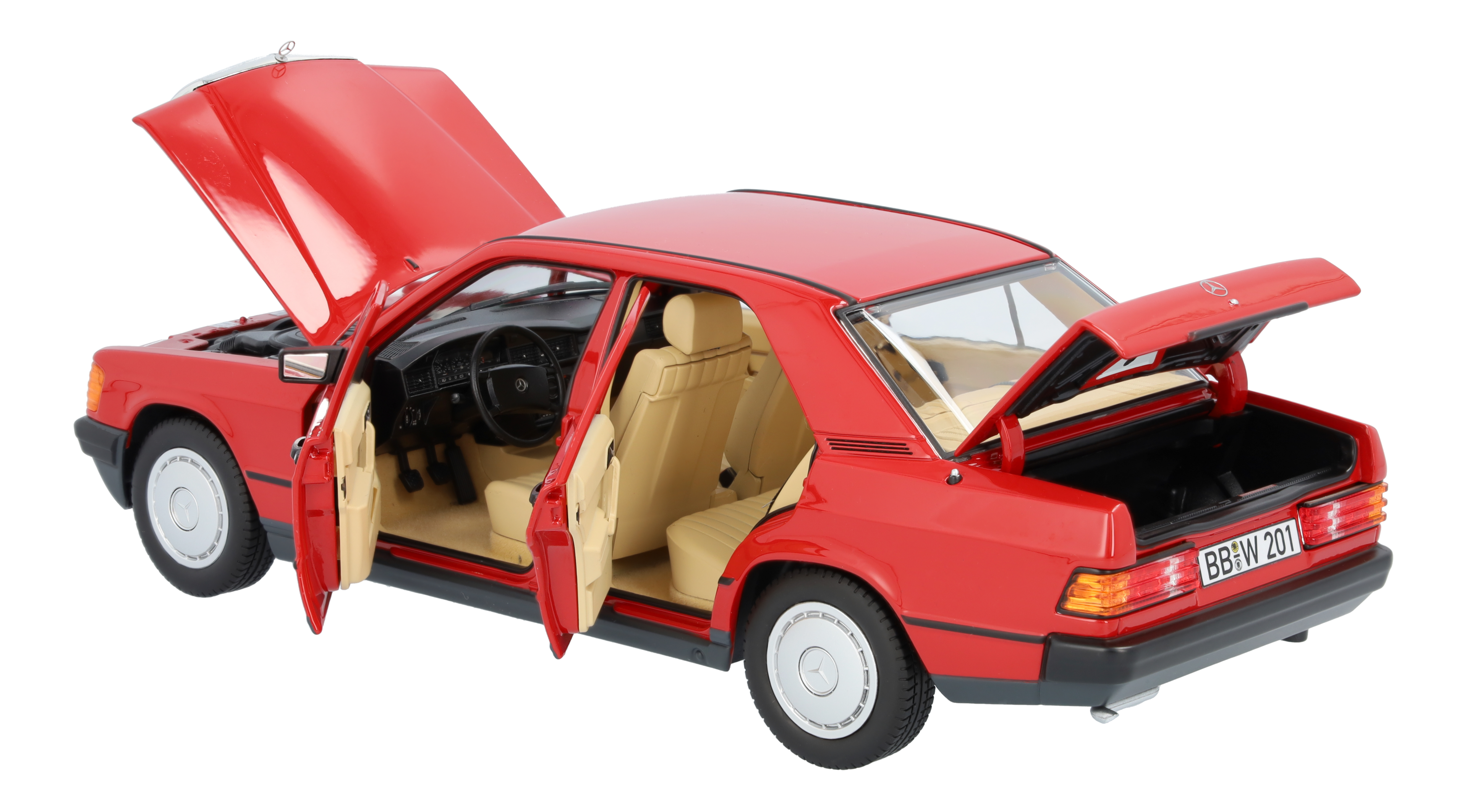 190 E W 201 (1982-1988) - rood, Norev, 1:18