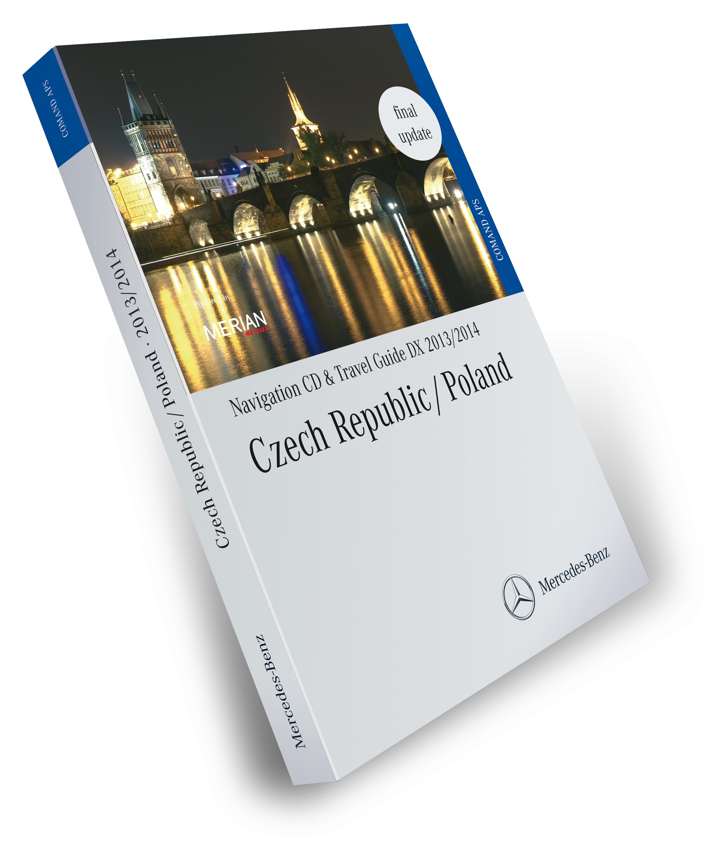 Navigatie-CD, Tsjechië/ Polen, met MERIAN-reisgids 2013/2014