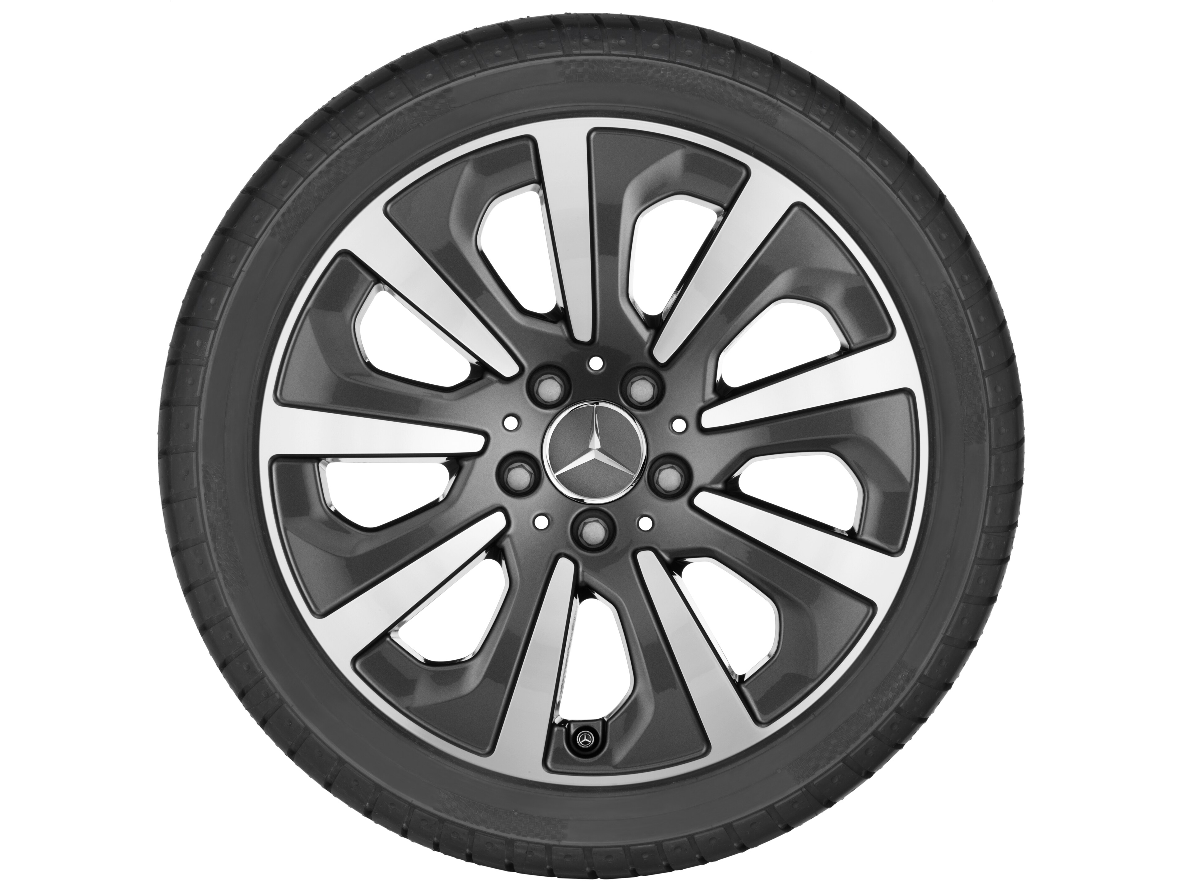 9-spaaks wiel, 43,2 cm (17 inch) - 8 J x 17 ET 41, tremoliet metallic, glanzend gepolijst