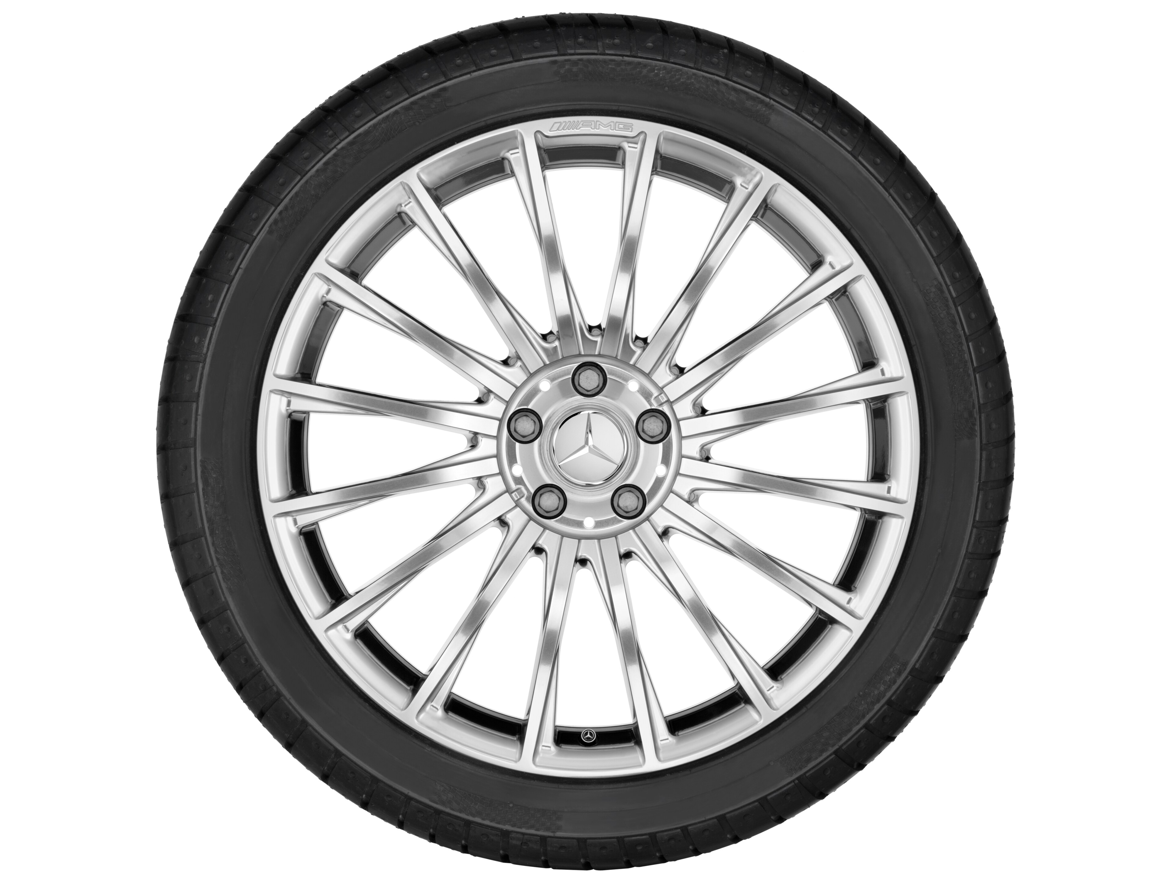 Multispaaks gesmede AMG-velg, 50,8 cm (20 inch) - 8,5 J x 20 ET 39, titaniumgrijs, hoogglanzend gepolijst