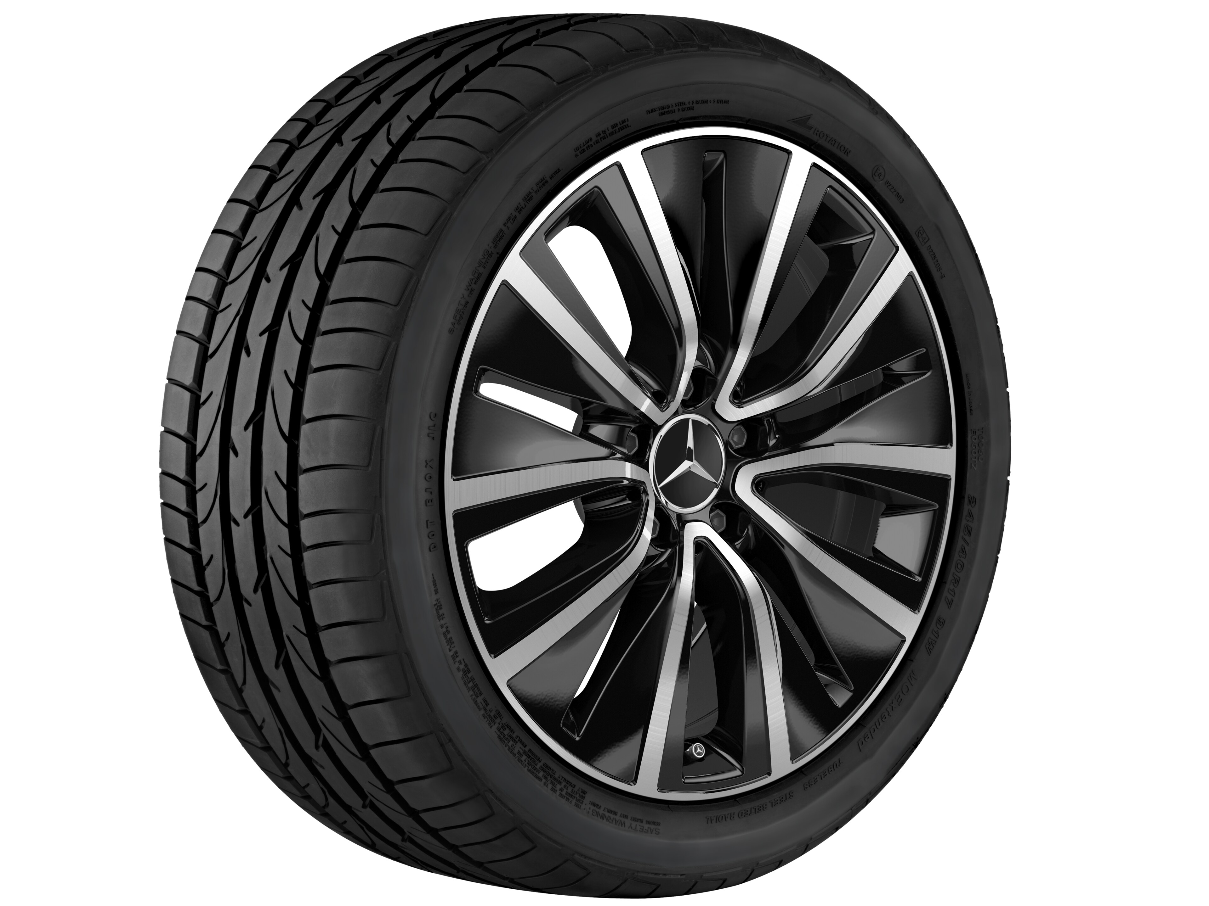 Tiengaats wiel, 45,7 cm (18 inch) - 8 J x 18 ET 33, zwart, glanzend gepolijst