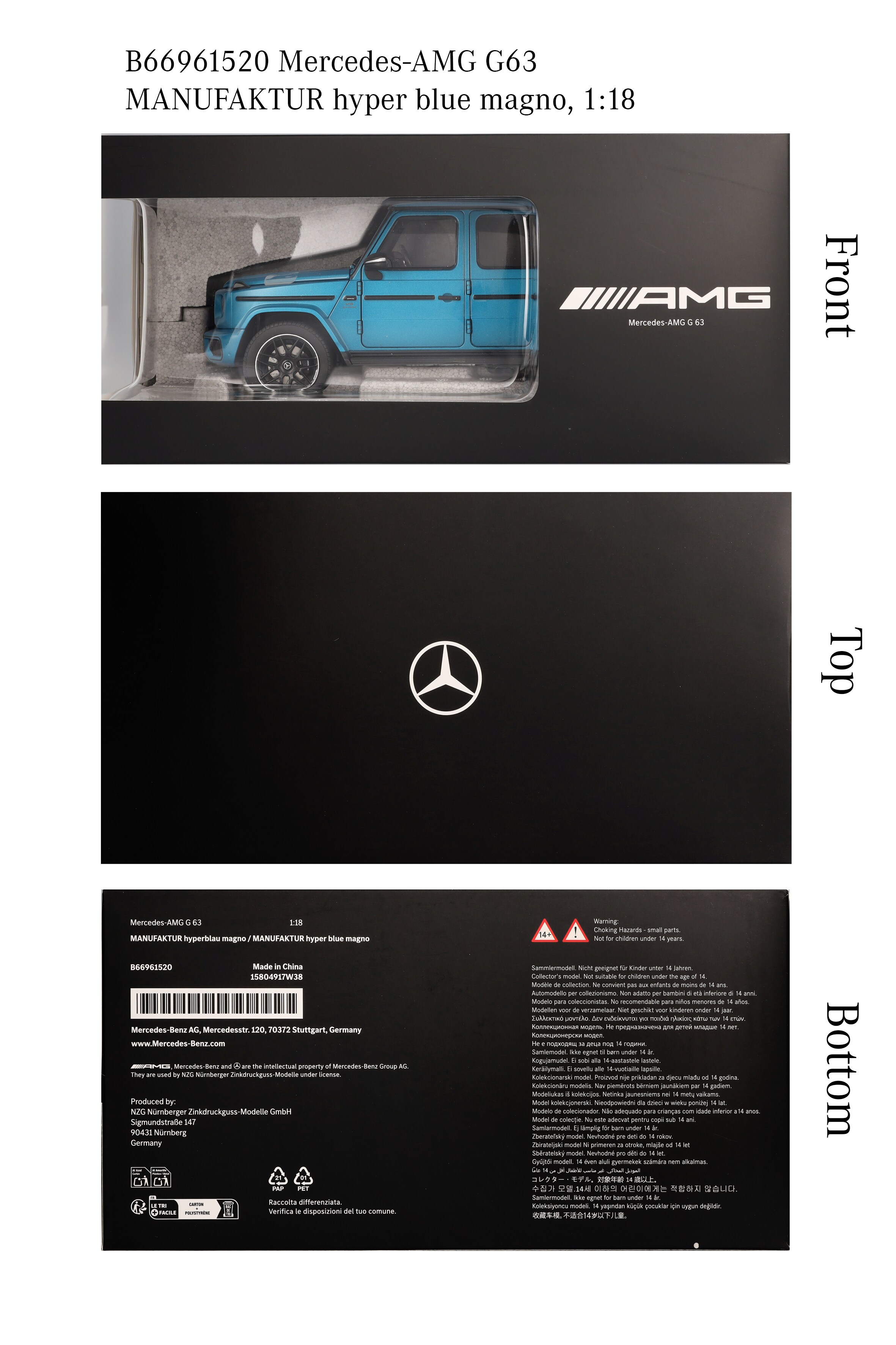 Mercedes-AMG G 63, Véhicules tout-terrain, W465 - NZG, 1:18