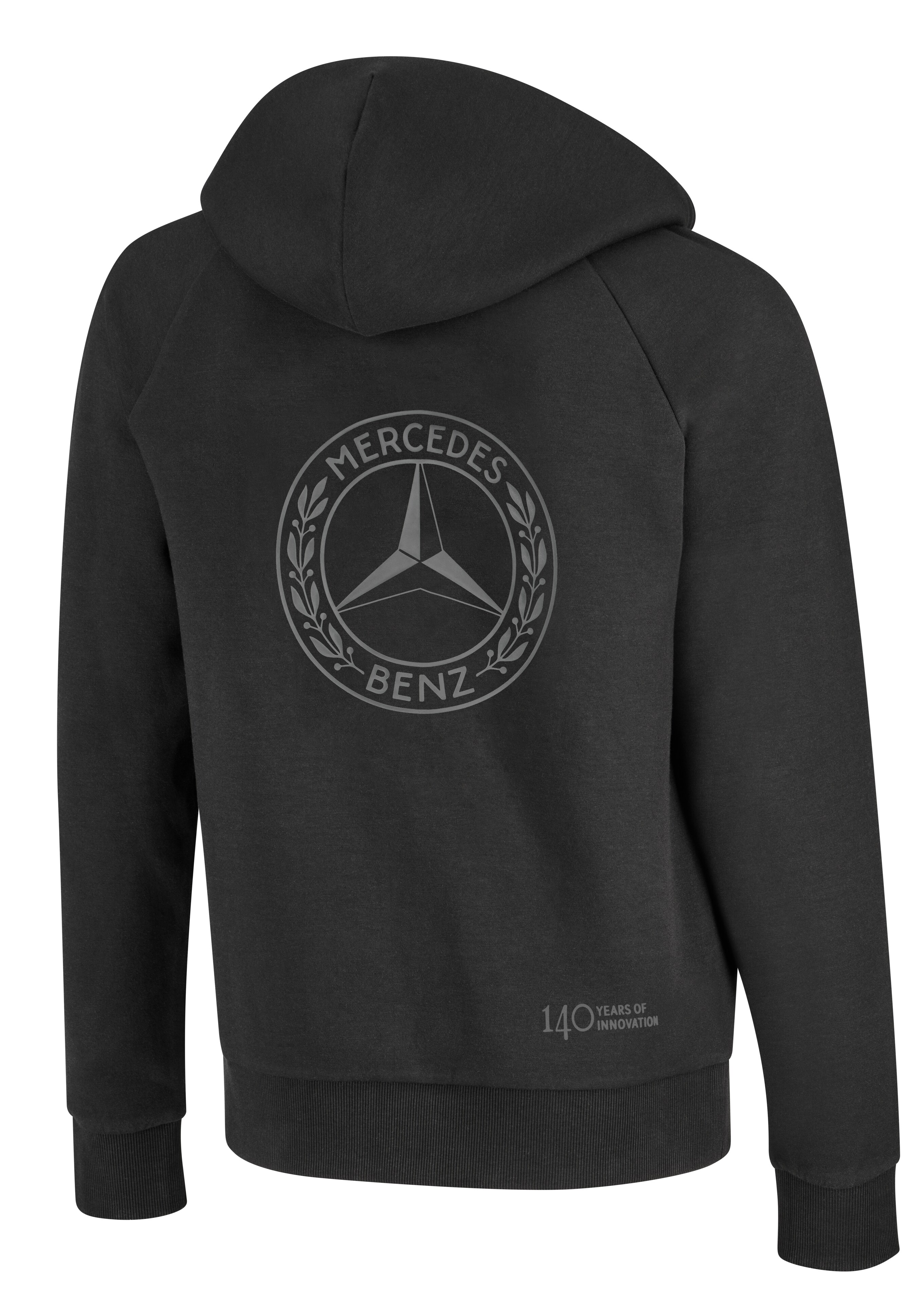 Sweatjack unisex, 140 jaar - zwart, M