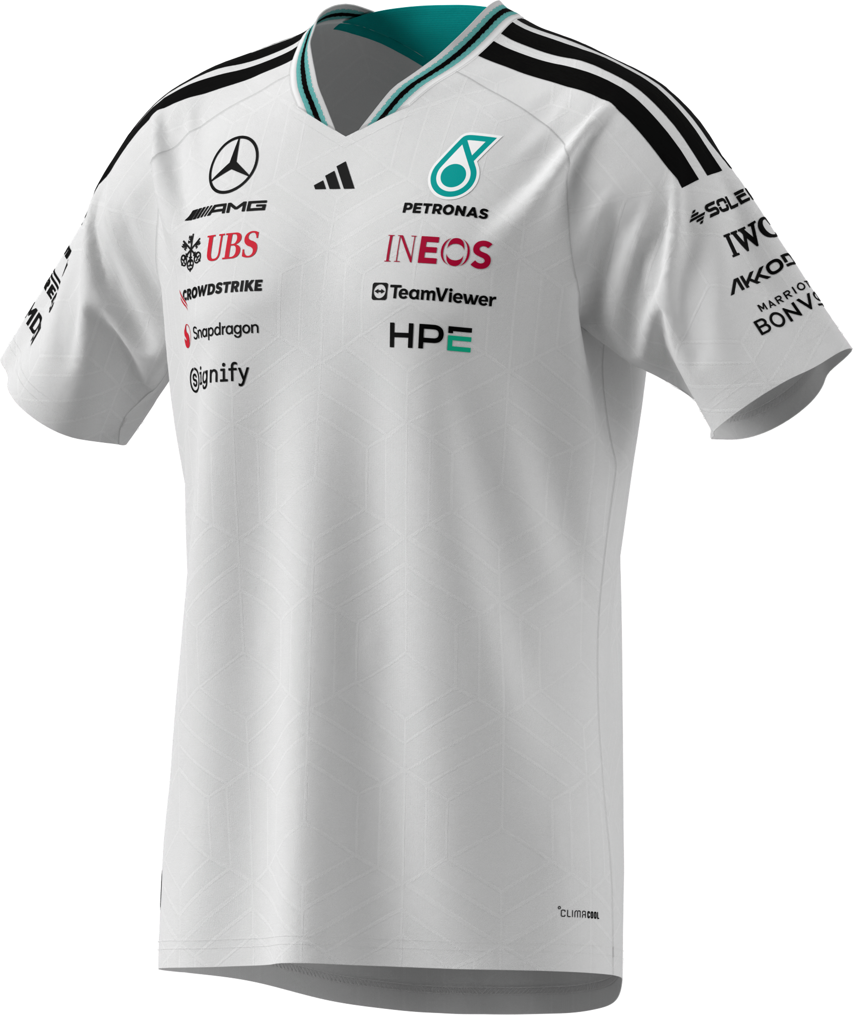 Heren-T-shirt, Authentieke bestuurder, Mercedes-AMG F1 - wit, L