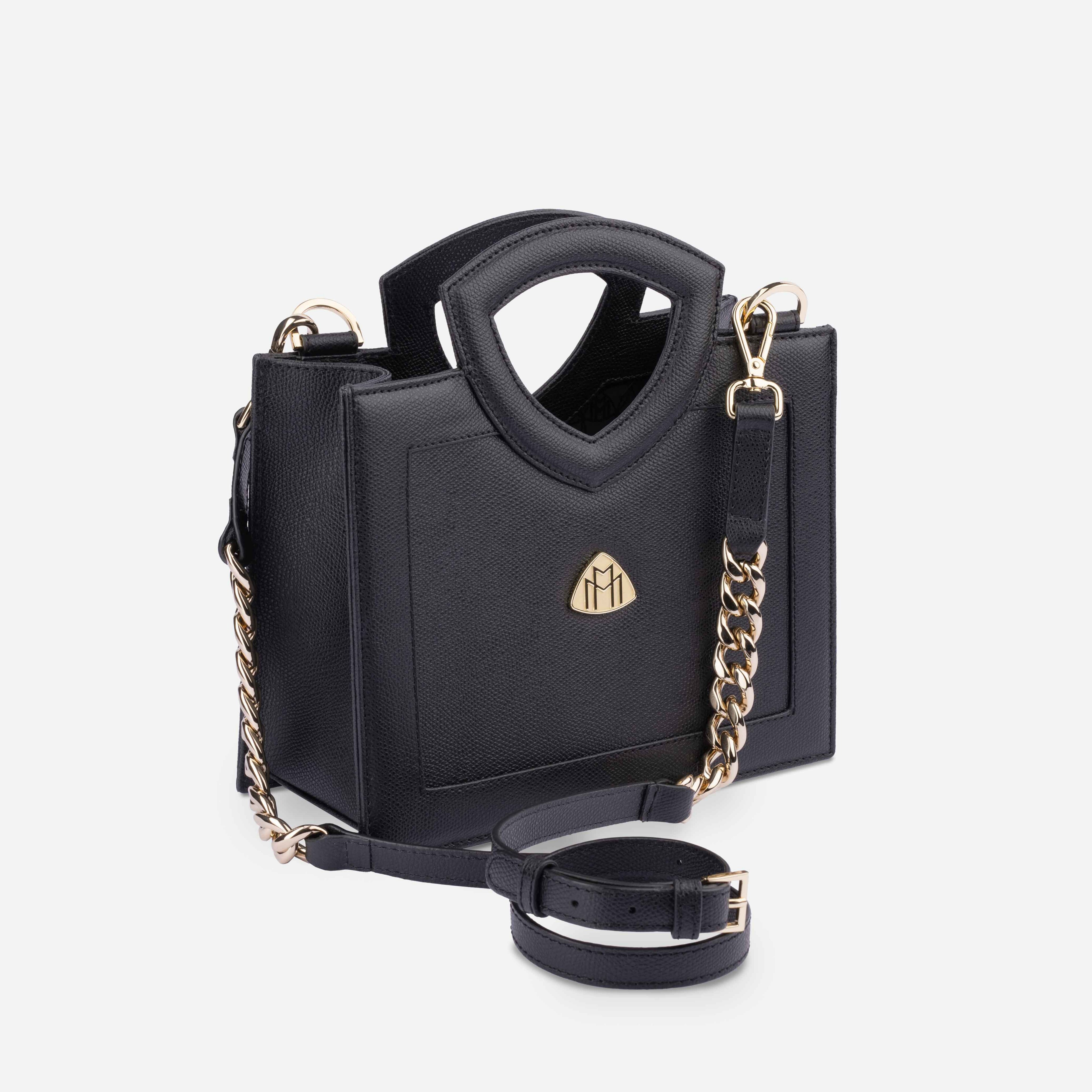 Handtas dames, Mercedes-Maybach - zwart, Leder