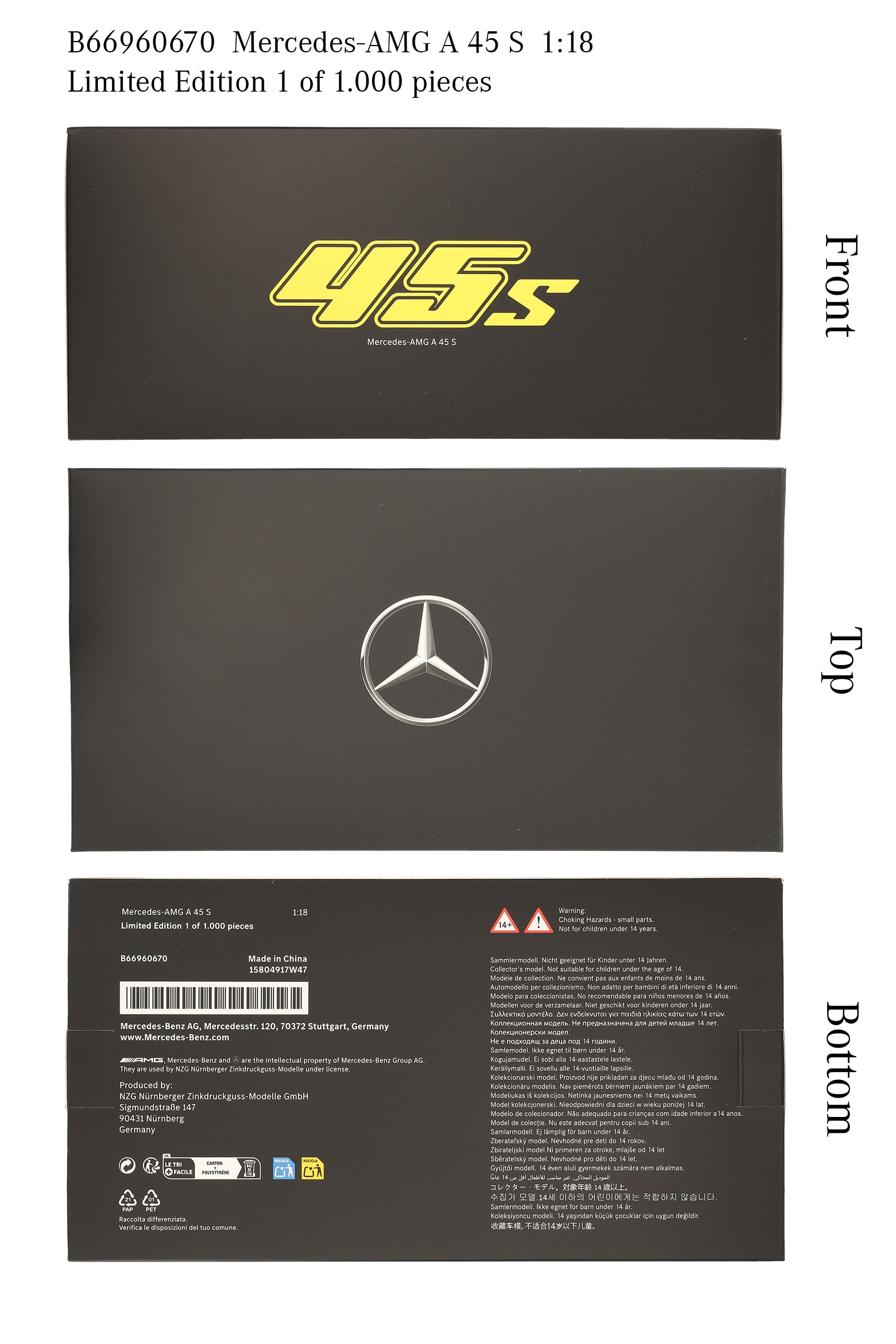 Mercedes-AMG A 45 S 4MATIC - green hell magno, NZG, 1:18