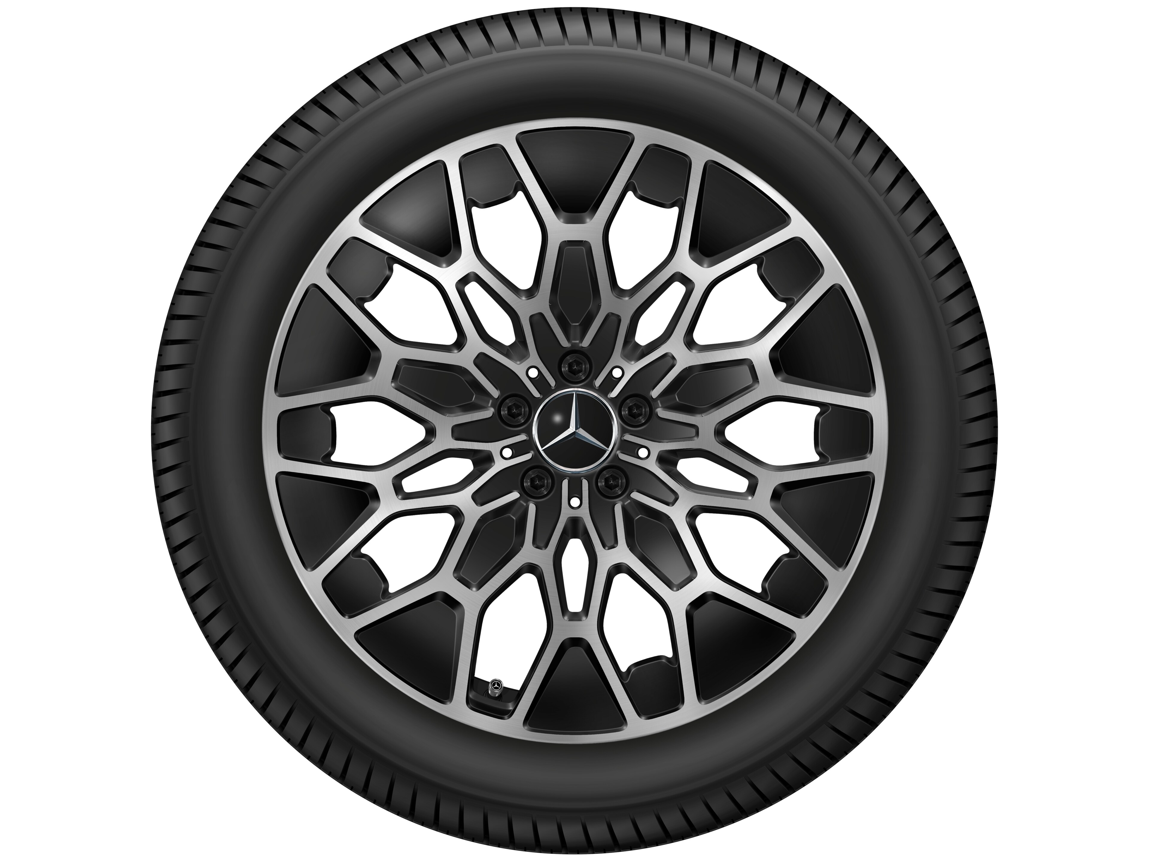 10-Y-spaaks velg, Aero, 50,8 cm (20 inch) - 8 J x 20 ET 32,7, zwart, glanzend gepolijst