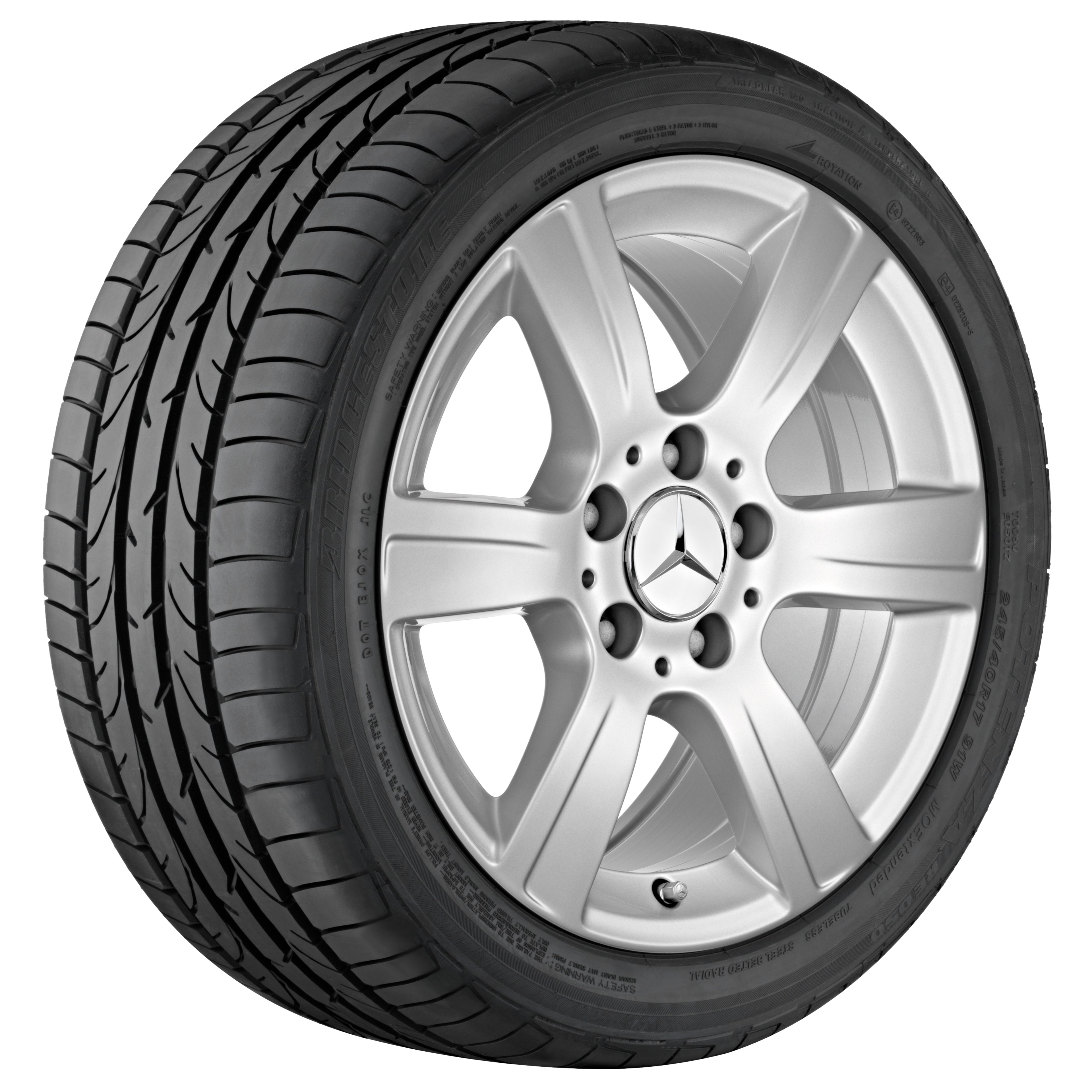 6-spaaks wiel - 225/55 R16  99T, 7,5 J x 16 ET 45,5