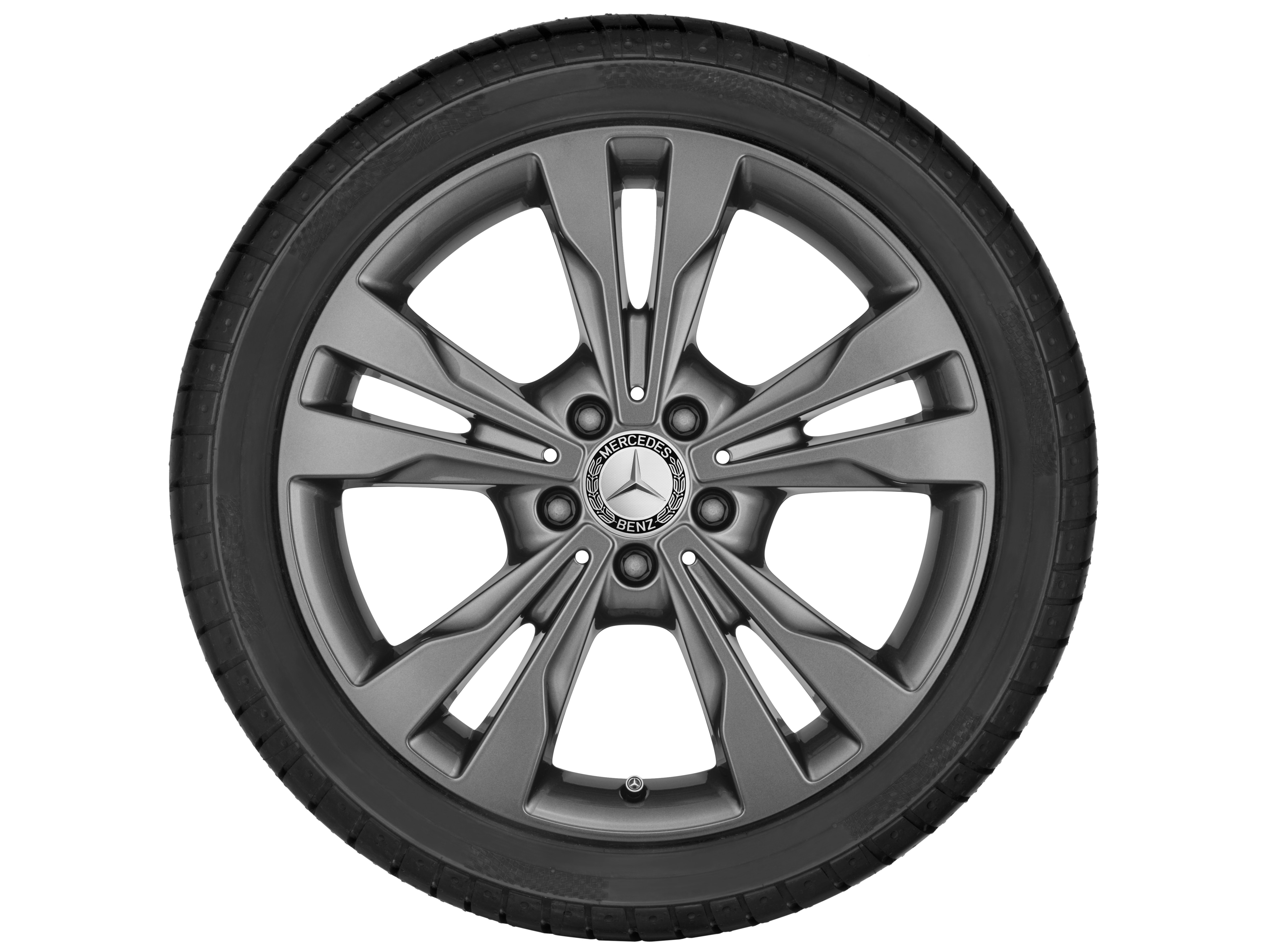Vijf-dubbelspaaks wiel, 45,7 cm (18 inch) - 7,5 J x 18 ET 52, tremoliet metallic, gespoten