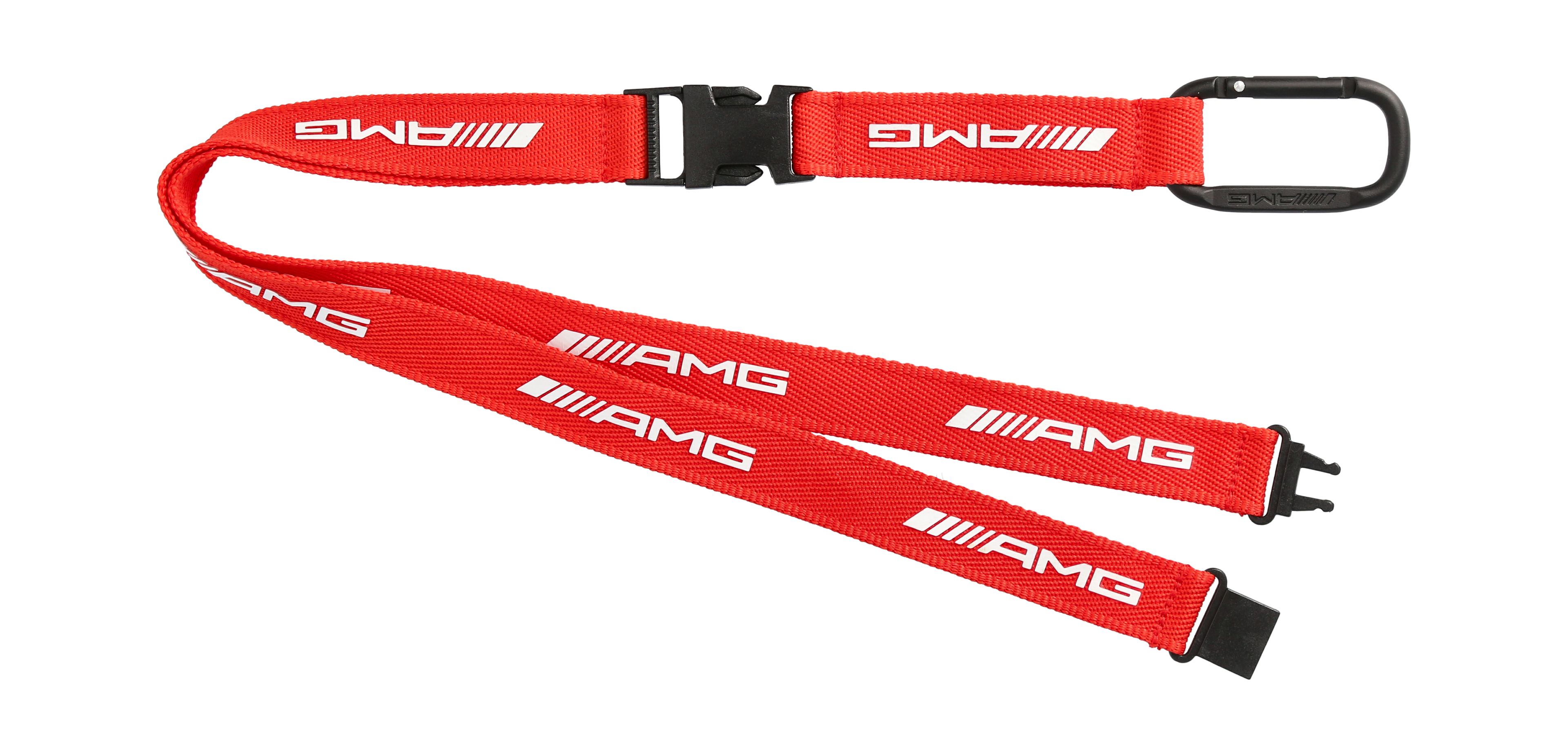 Lanière porte-clés AMG - rouge, Polyester