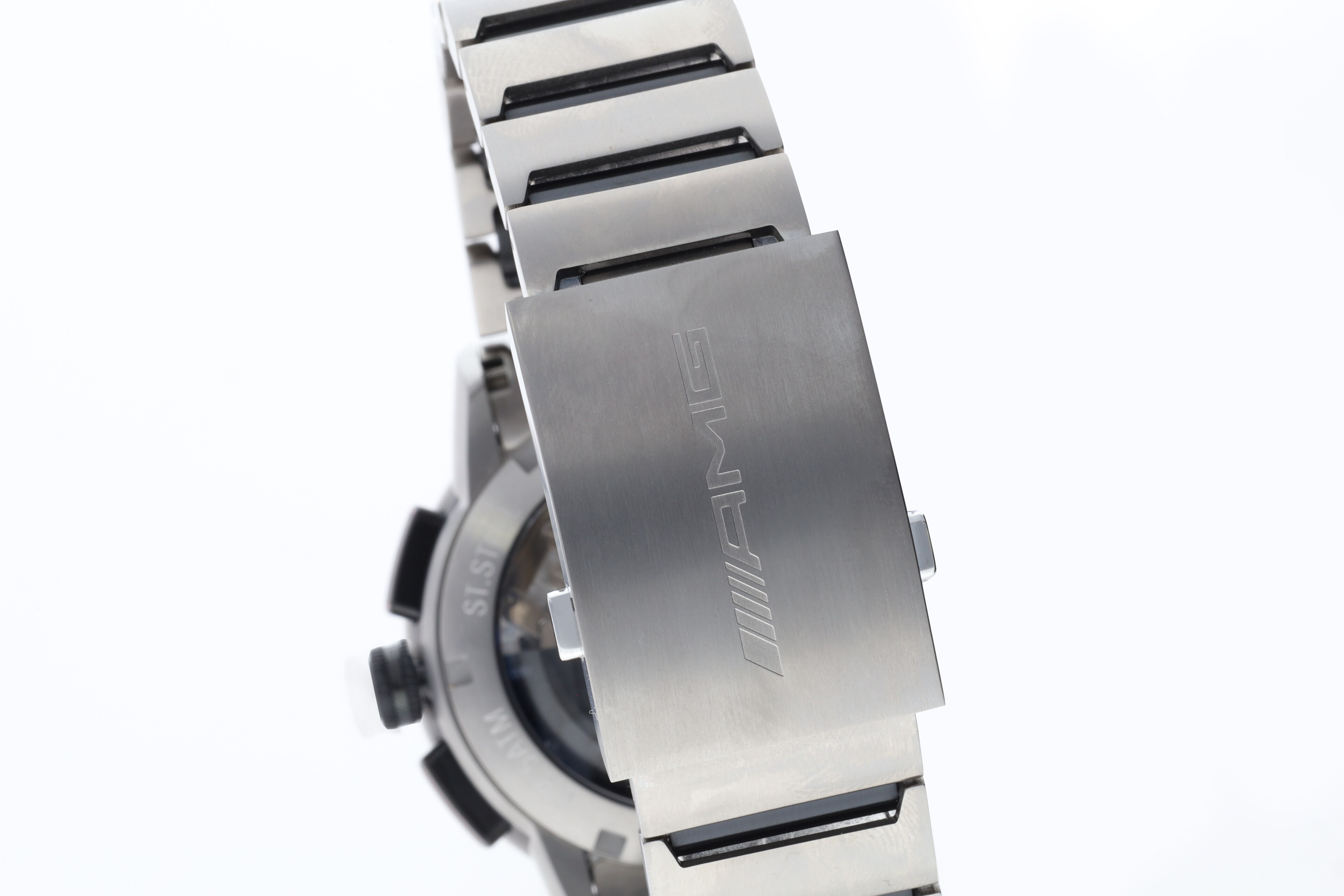 AMG-chronograaf automatisch, Heren, Business - zwart / antraciet / rood, edelstaal / Titanium