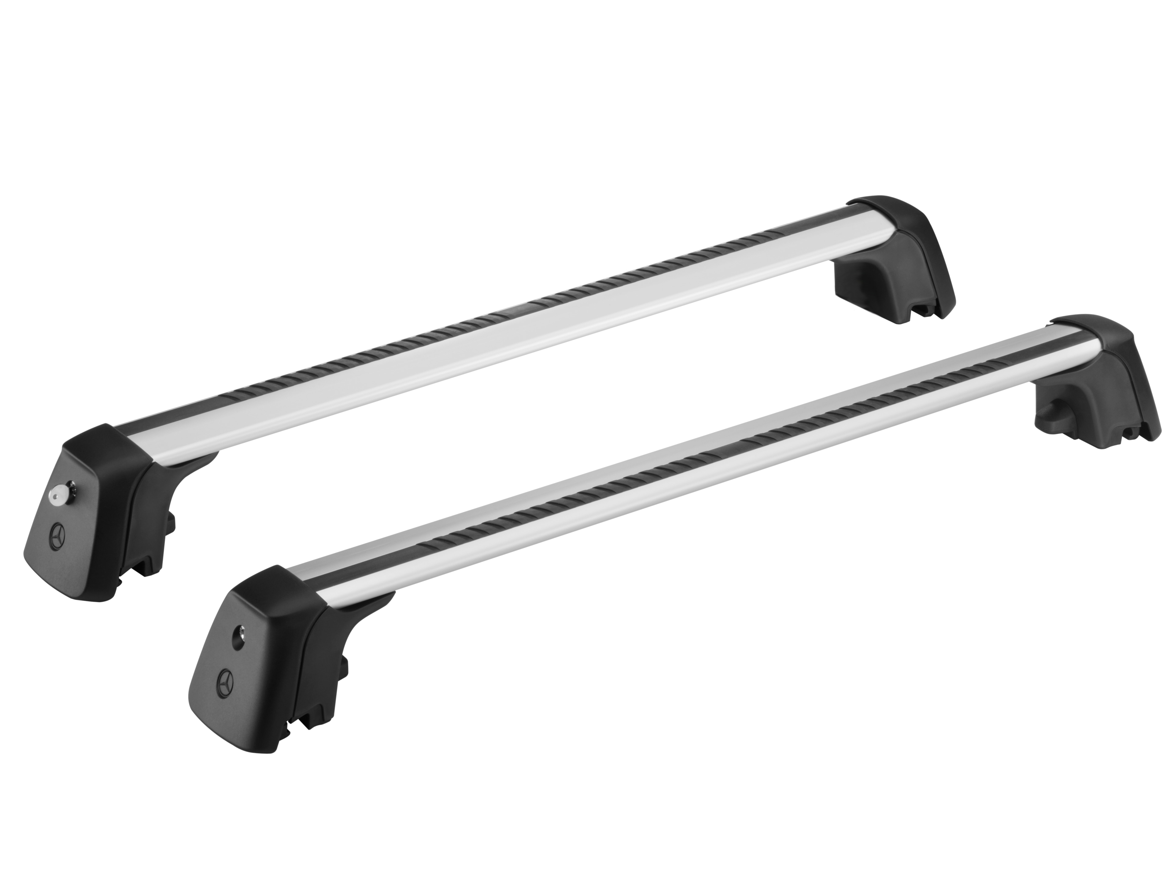 Relingdrager, Tweedelig - aluminium, zwart-zilver