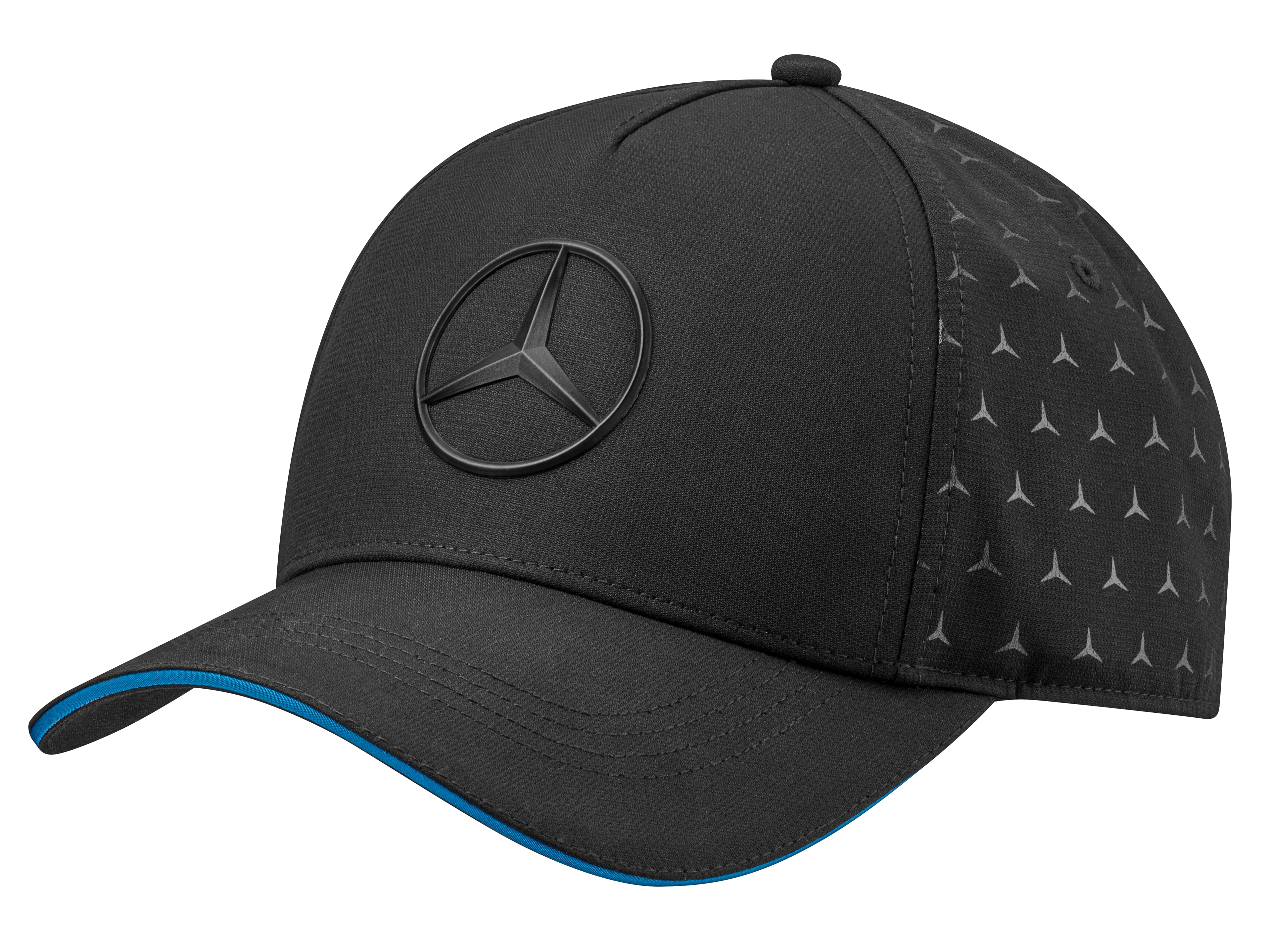 Baseballcap - zwart, Polyester (gerecycled)