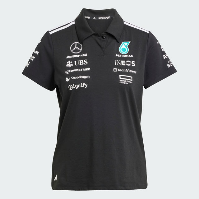 Poloshirt dames, Team, Mercedes-AMG F1 - zwart, XL