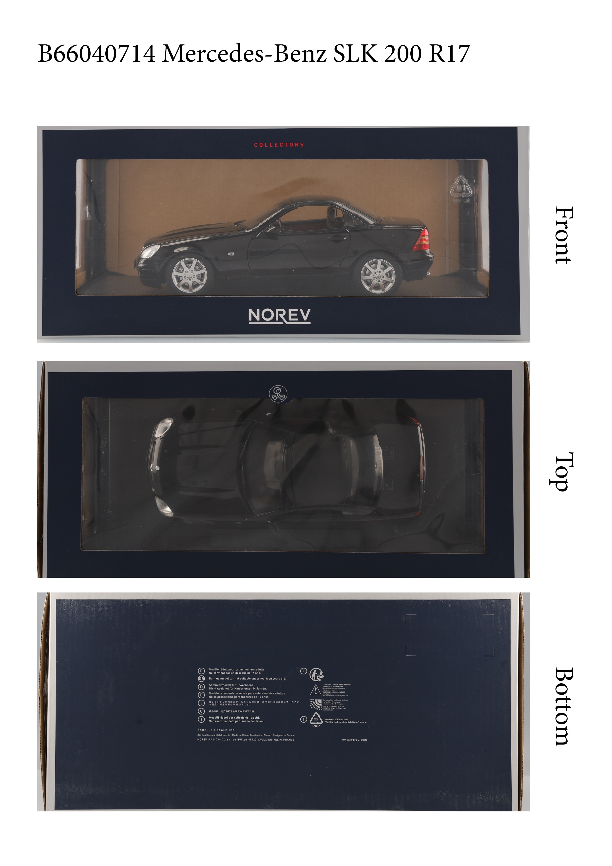 SLK 200 Roadster R170 (1996-2000) - schwarz, Norev, 1:18