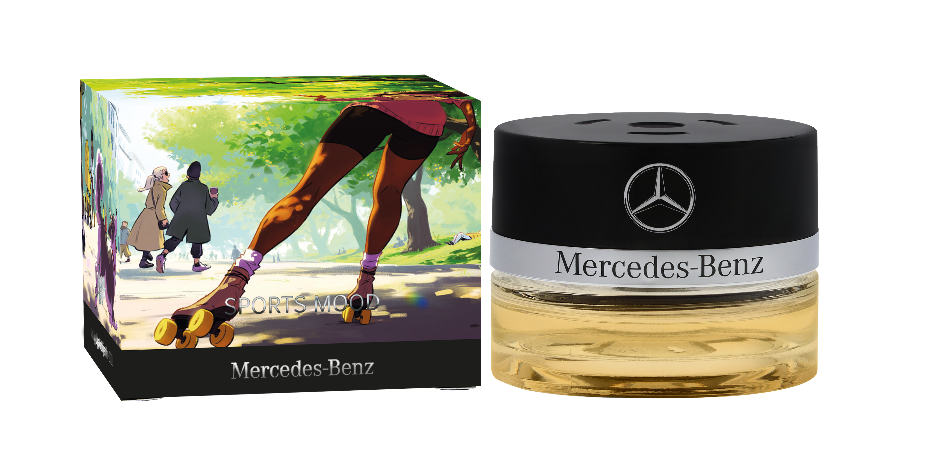 Flacon, SPORTS MOOD - doorzichtig / zwart, Glas, 15 ml