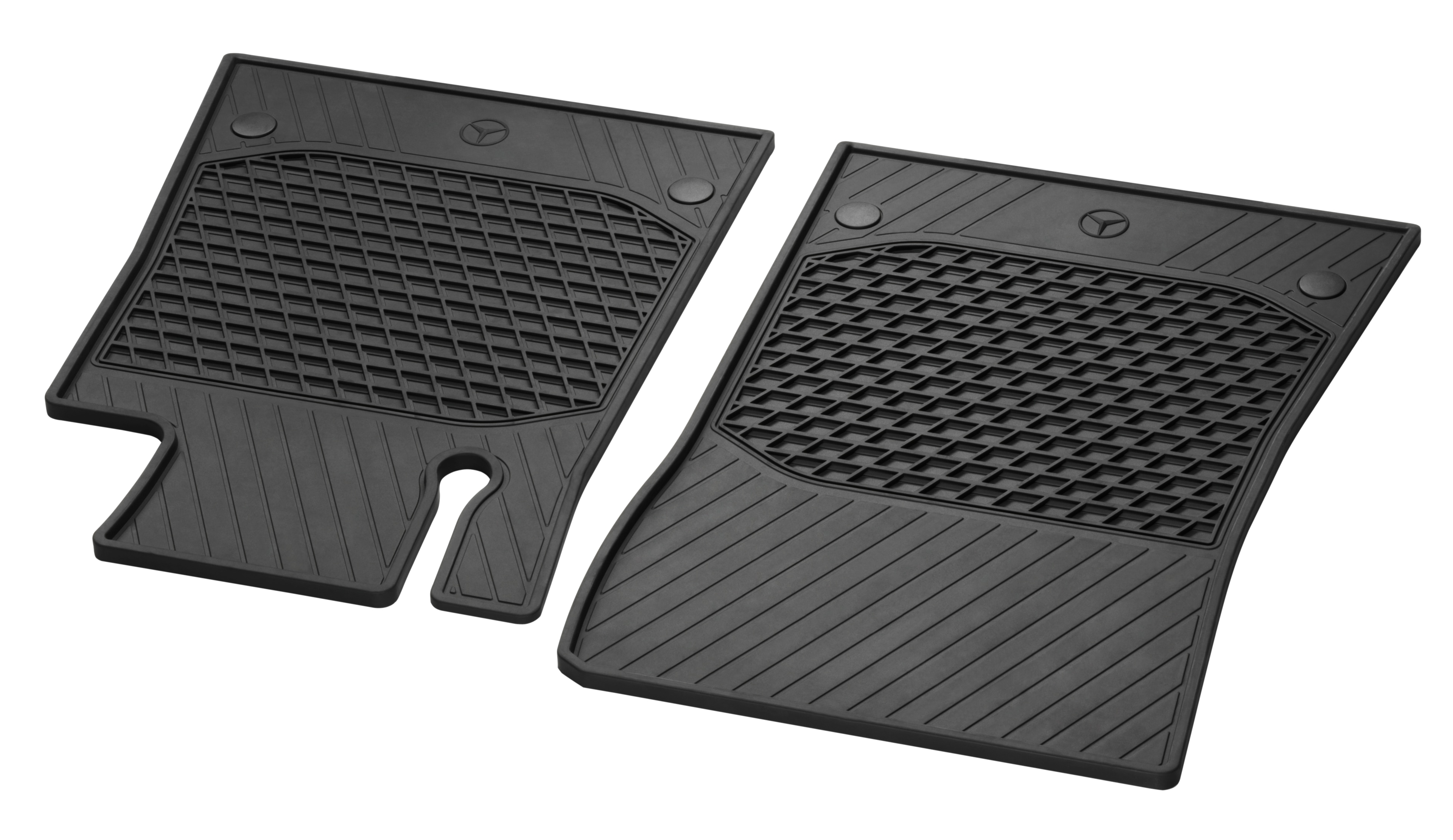 All-weather vloermatten, CLASSIC, Set, Tweedelig, Automatische transmissie - Rechtse besturing, zwart