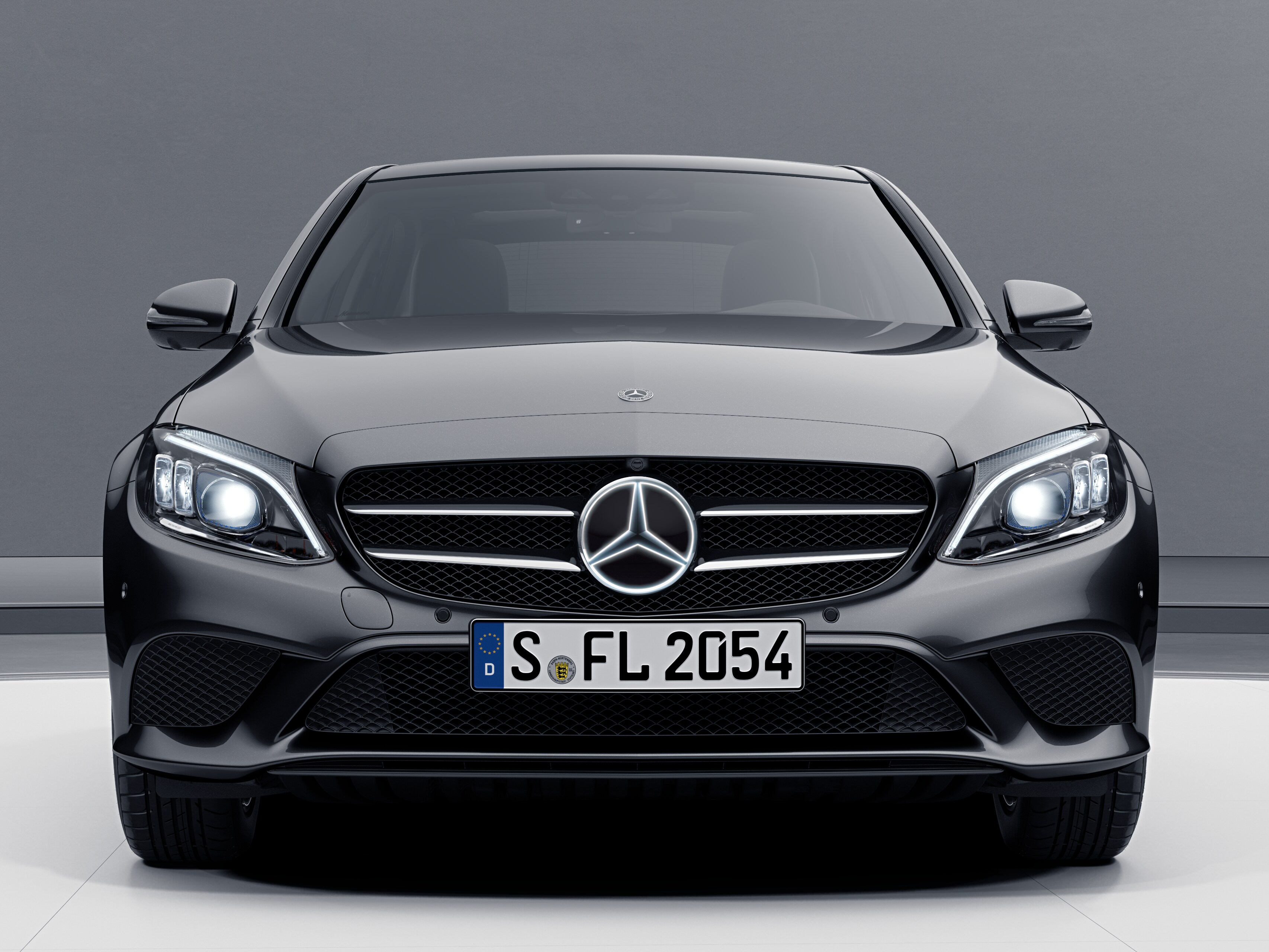 Mercedes ster, verlicht, Sierdeel - chroom