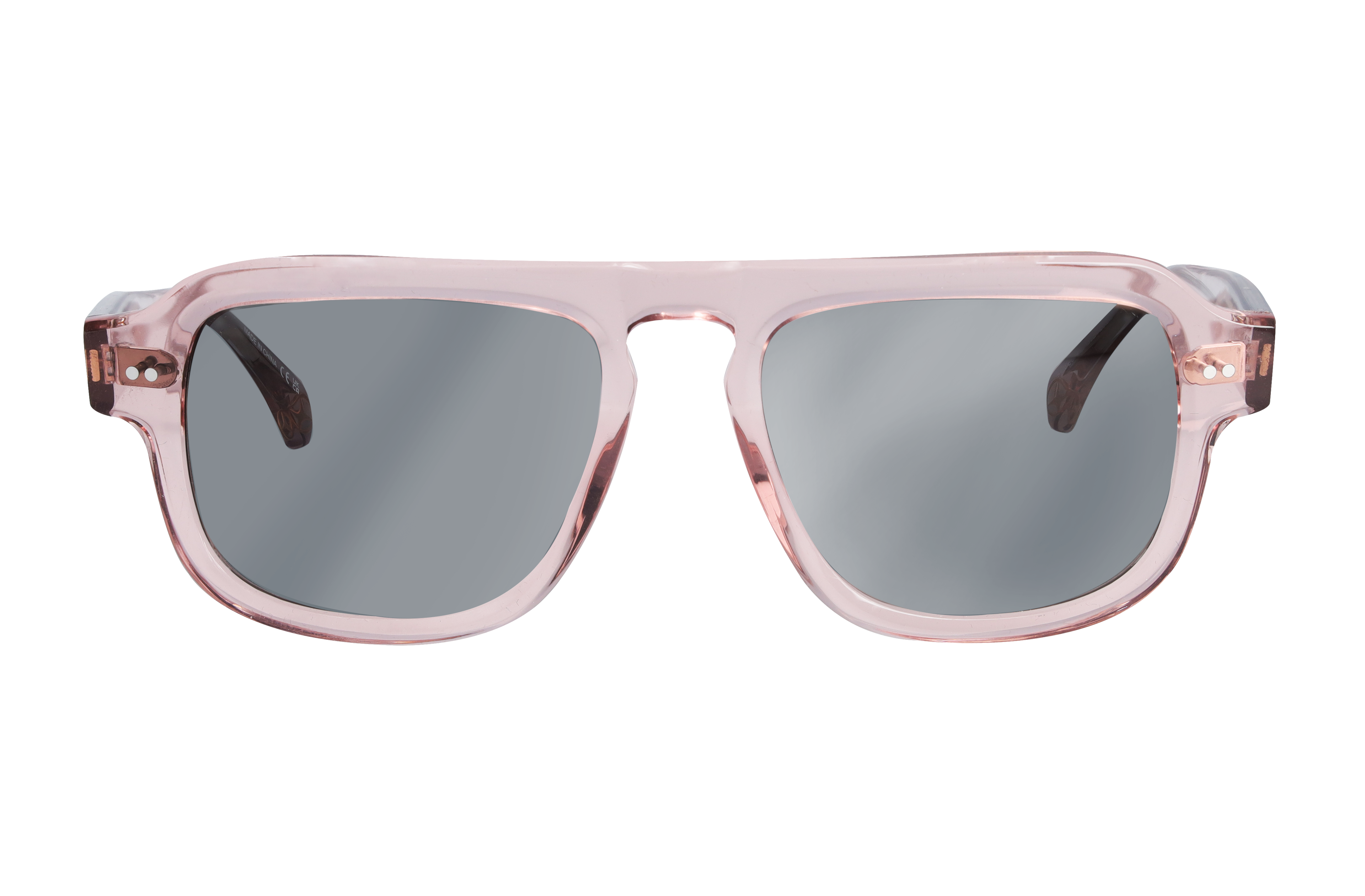 Zonnebril, Unisex - roségoud / bronskleurig, Acetaat, doorzichtig
