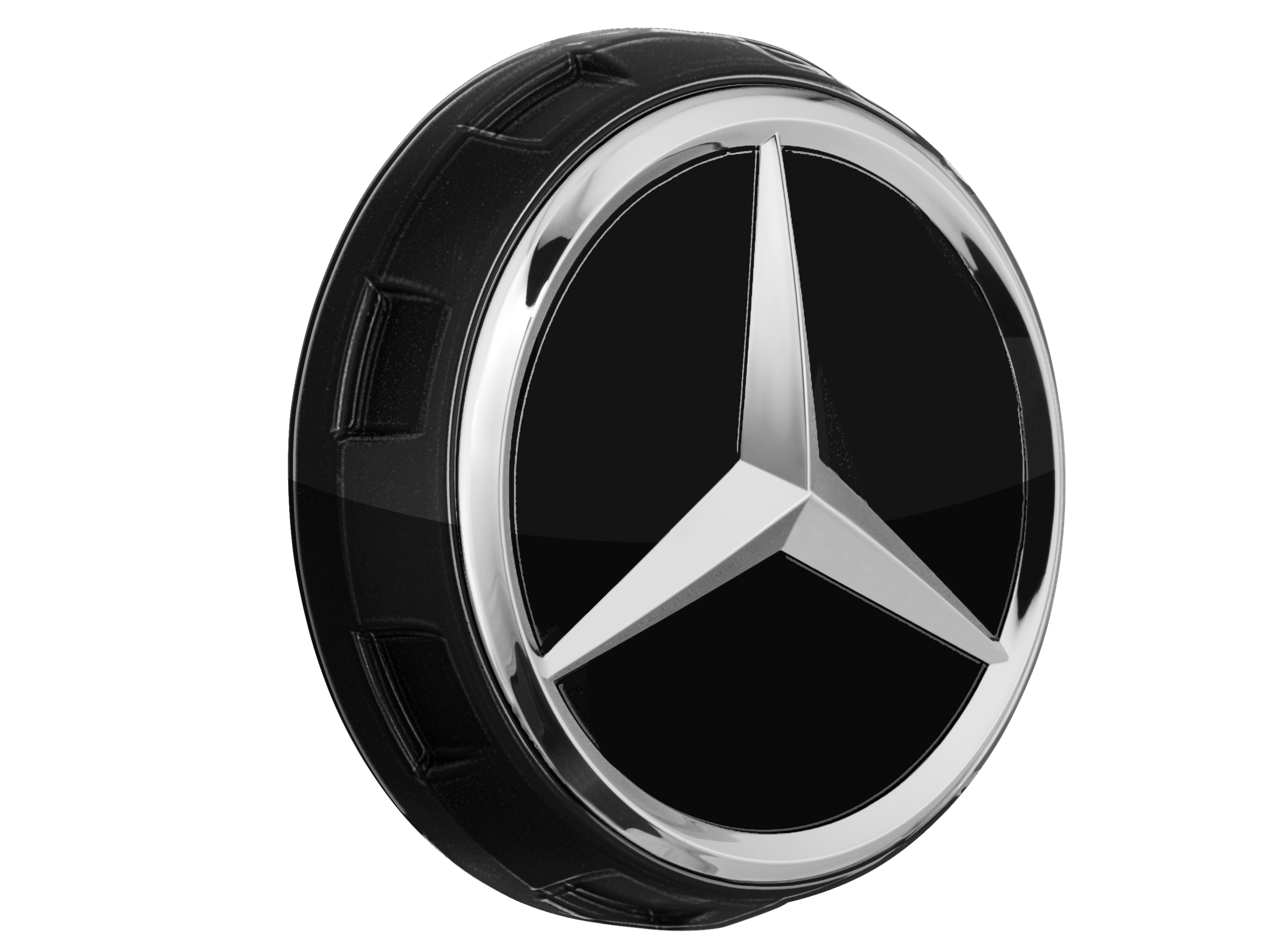 AMG-naafdop, in het centrale wielmoerdesign, voor centreergatdiameter van 71,8 mm - zwart
