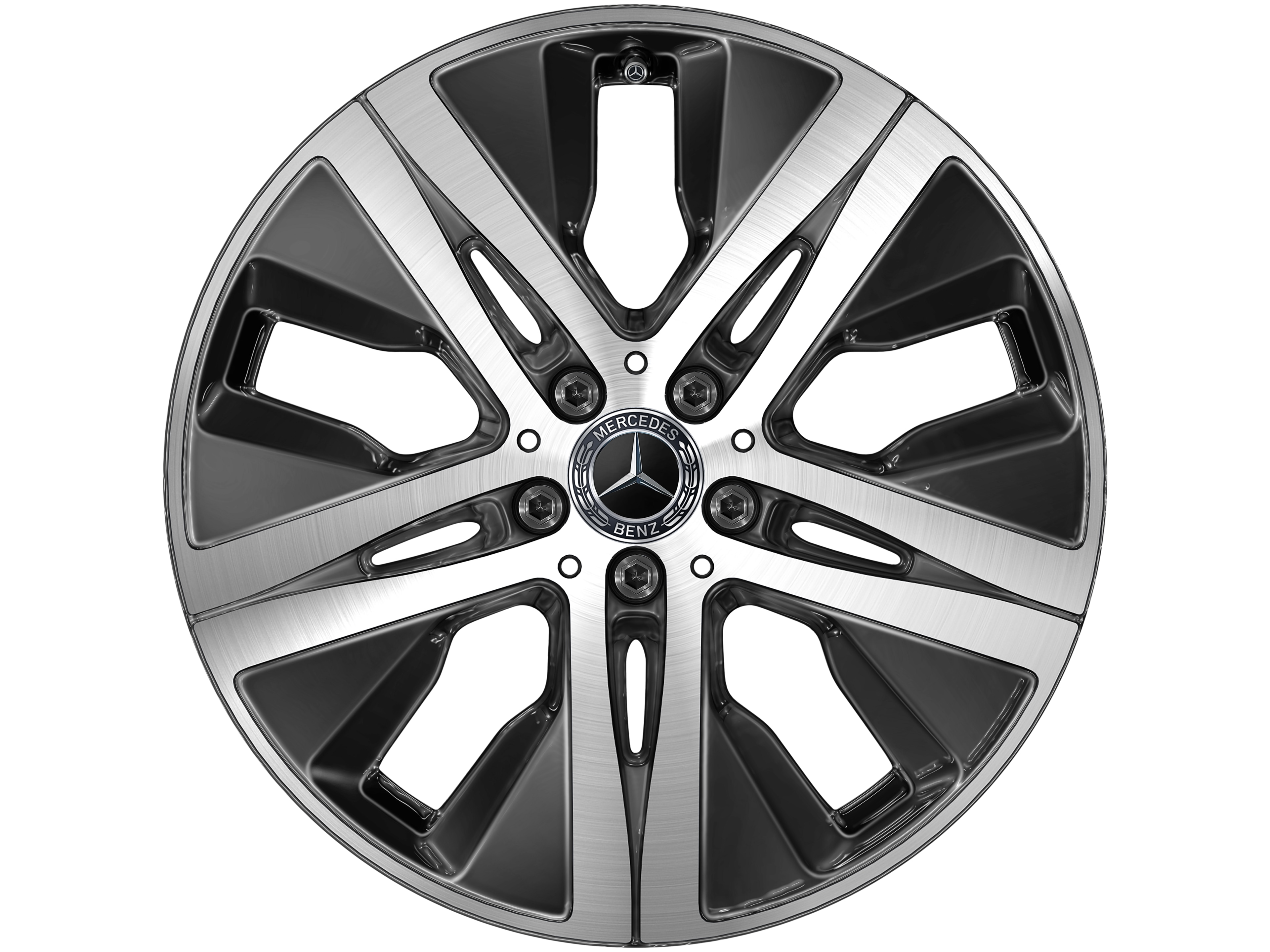 Vijfgaats wiel, Aero, 48,3 cm (19 inch), glanzend gepolijst - 8 J x 19 ET 61, zwart, glanzend gepolijst