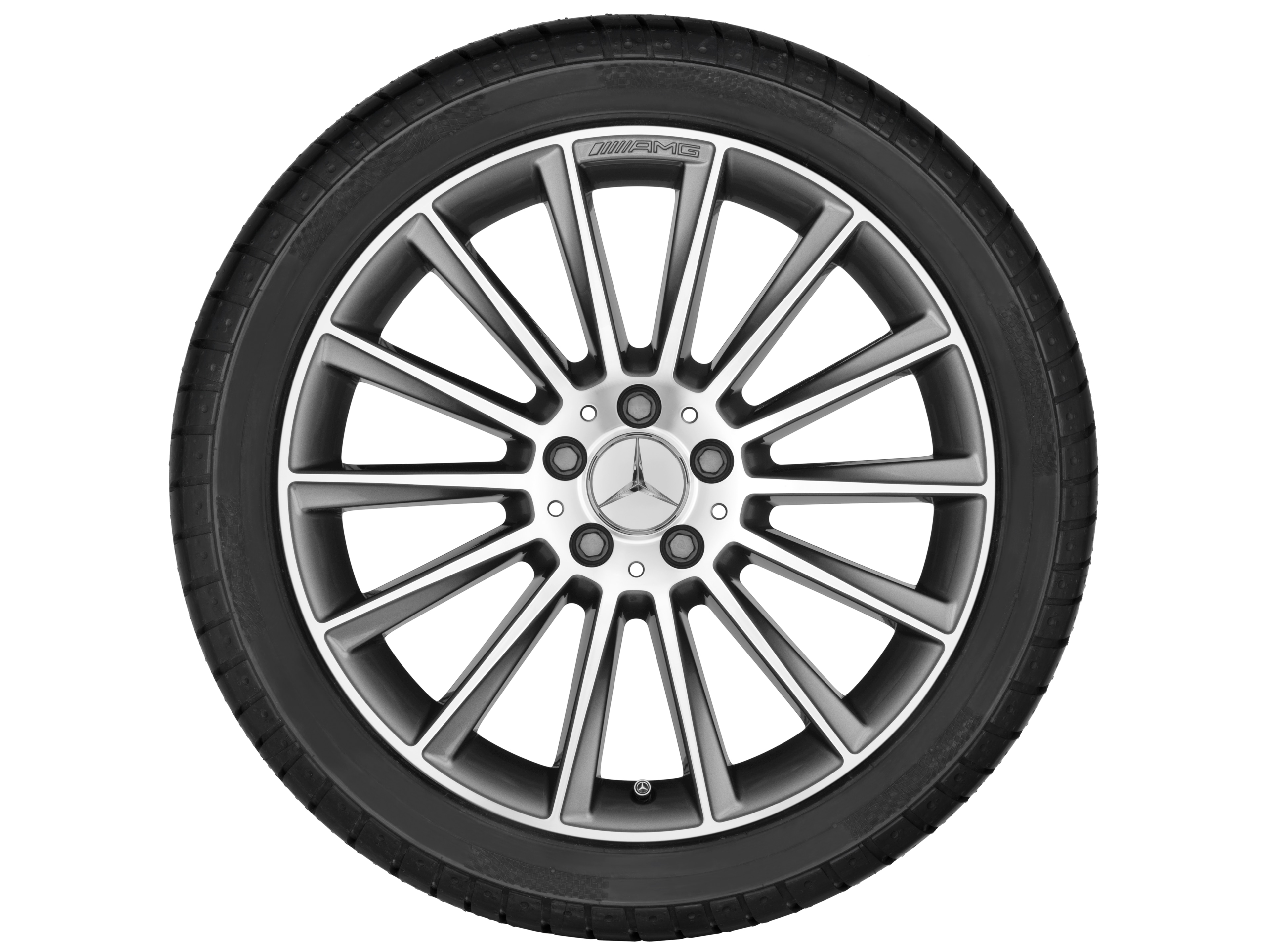 Multispaaks AMG-wiel, 50,8 cm (20 inch), glanzend gepolijst - 8 J x 20 ET 33, himalayagrijs, glanzend gepolijst