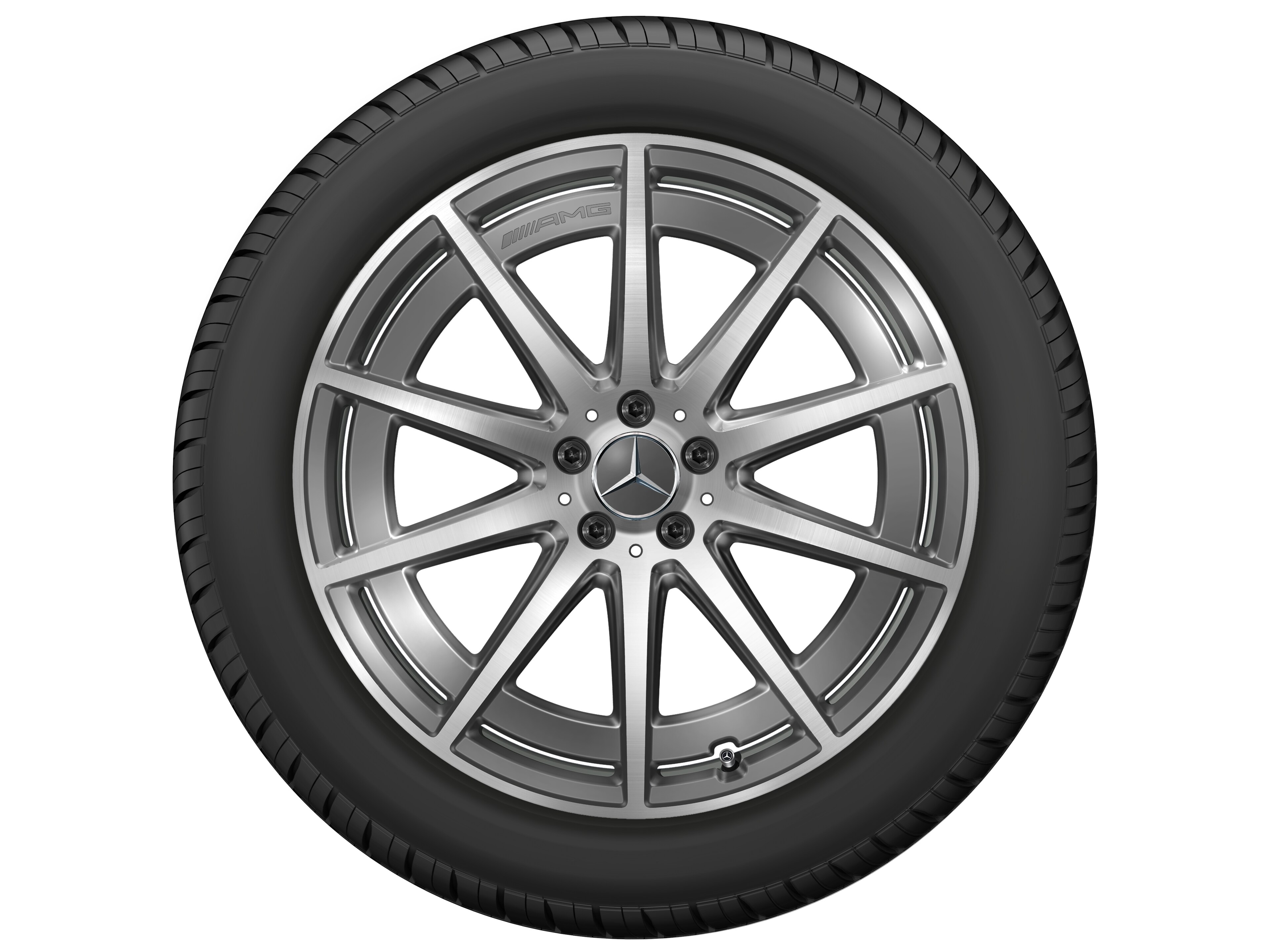 Tienspaaks AMG-wiel, 53,3 cm (21 inch) - 9 J x 21 ET 36, tantaalgrijs, glanzend gepolijst