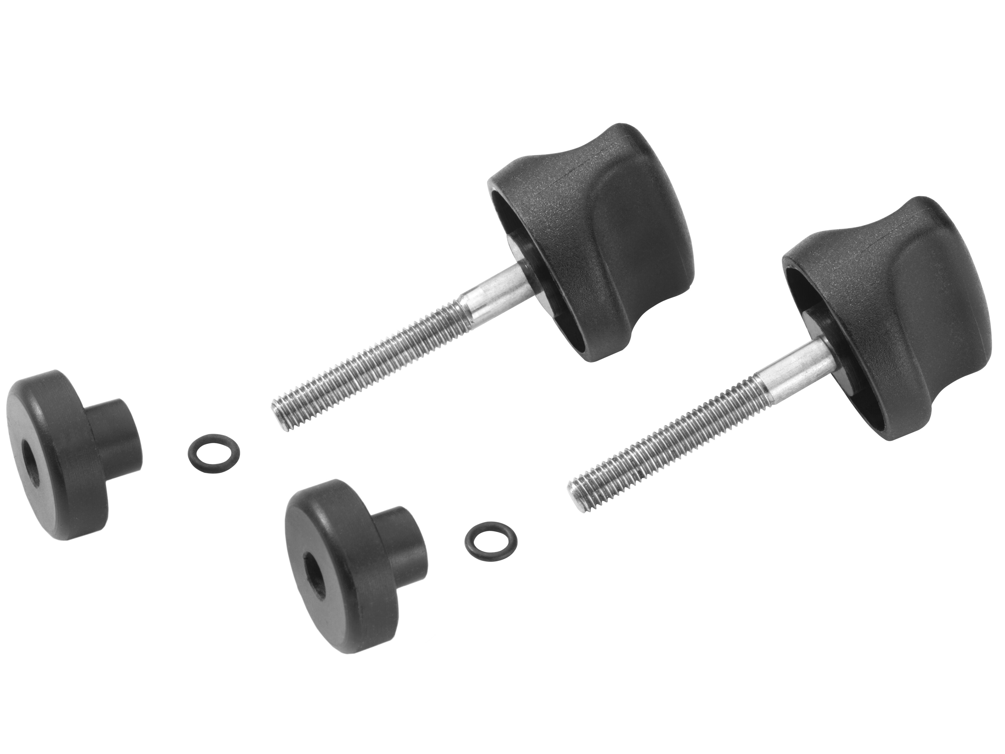 Afstandadapter, Voor fietsdrager New Alustyle - kunststof / metaal, zwart / zilverkleurig