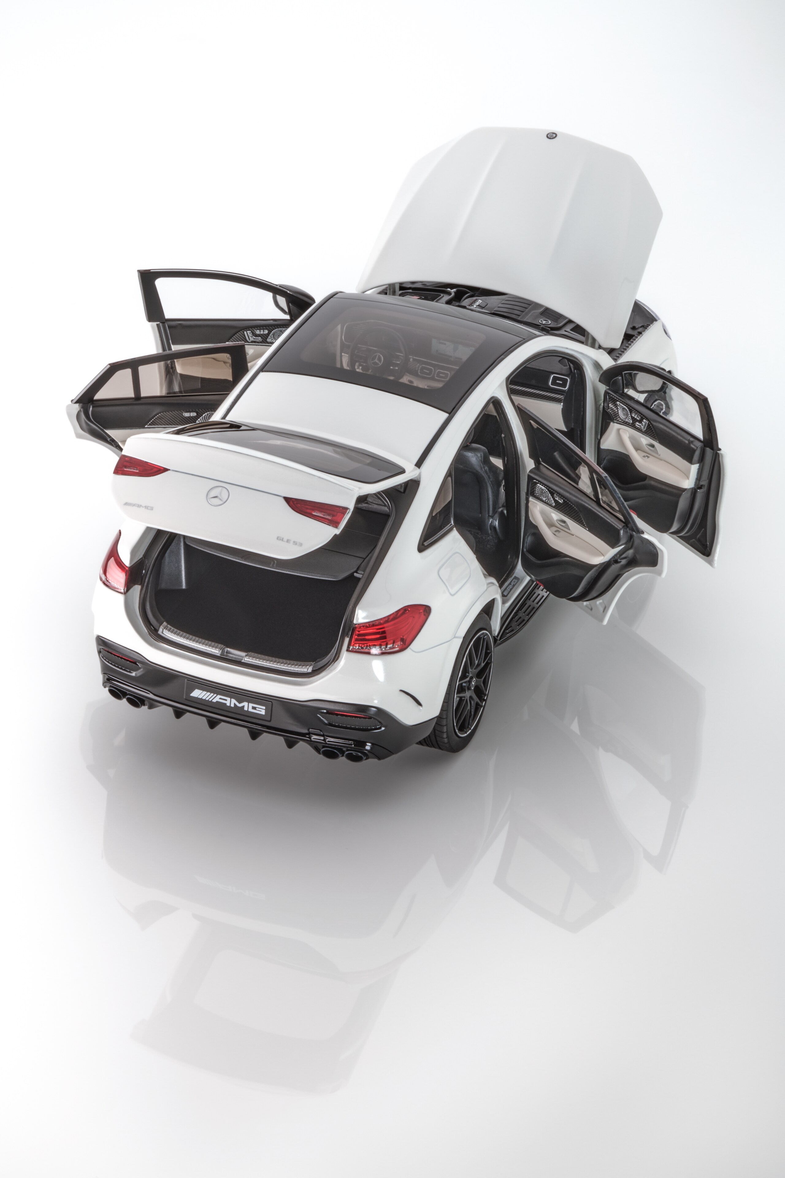 Mercedes-AMG GLE 53e, Coupé, C167 - MANUFAKTUR blanc opale magno, NZG, 1:18