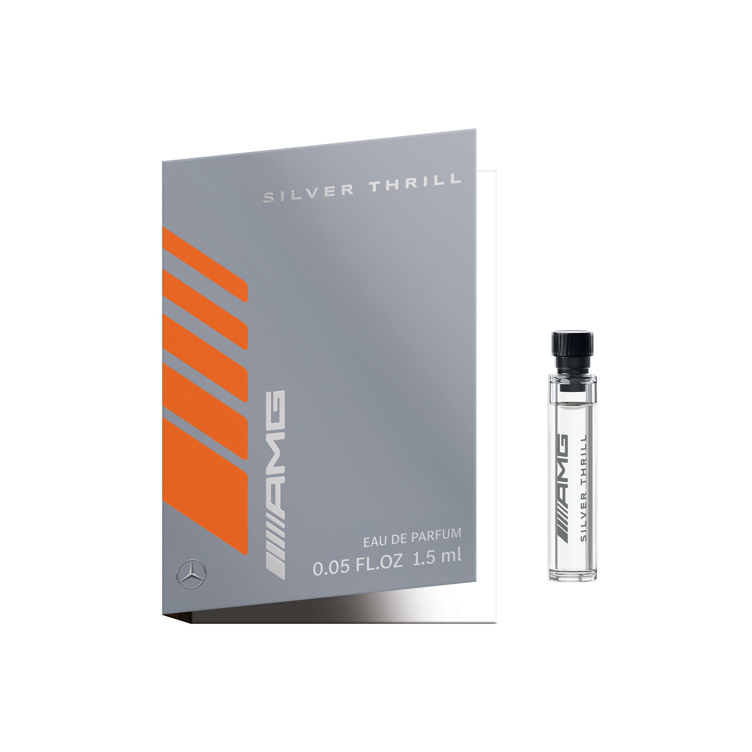 AMG Silver Thrill, EdP, Proefmonsters, Verpakking van 12 - voor heren, INCC, 1,5 ml