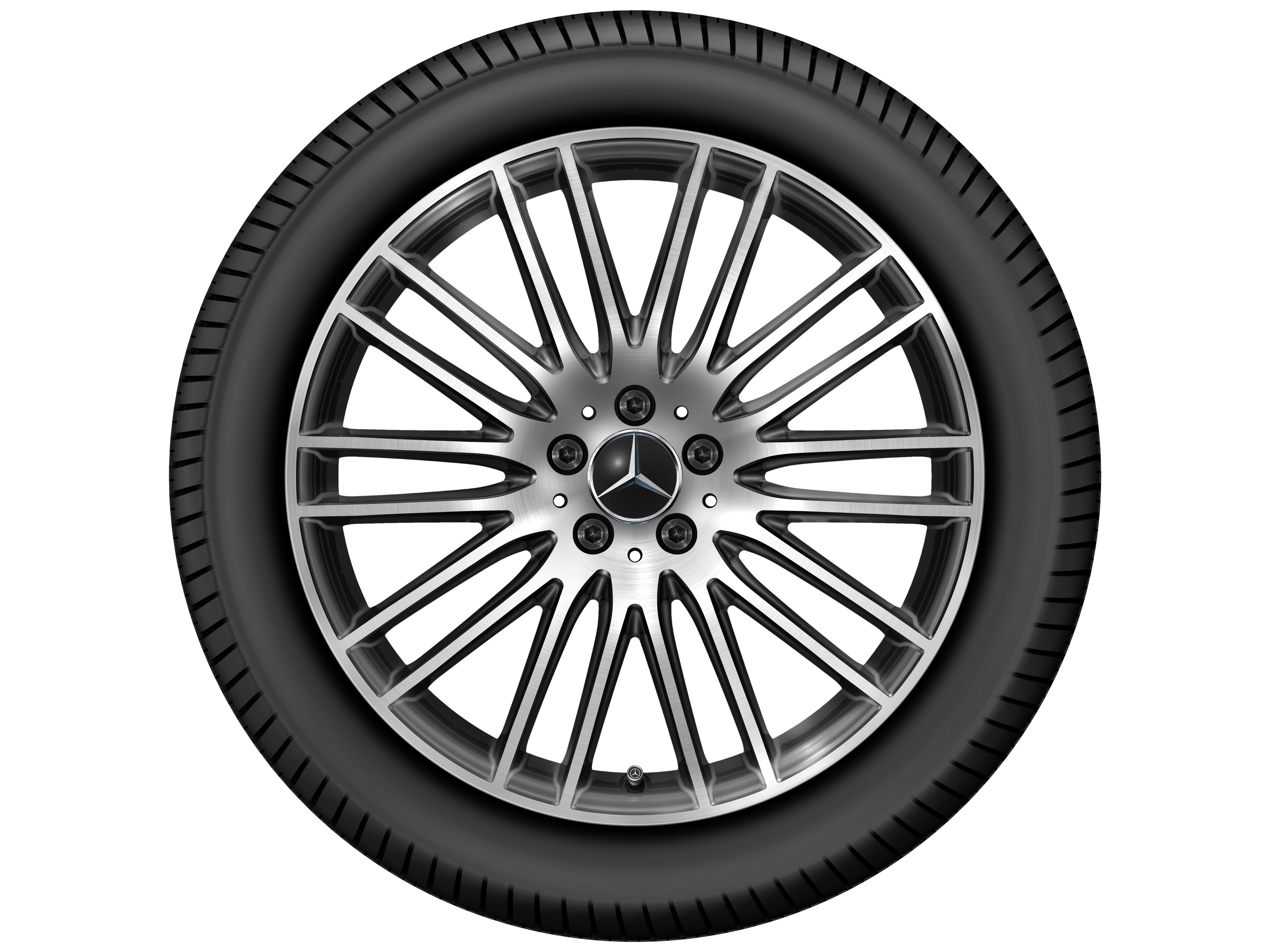 Multispaaks wiel, 50,8 cm (20 inch), glanzend gepolijst - 8,5 J x 20 ET 34,5, zwart, glanzend gepolijst
