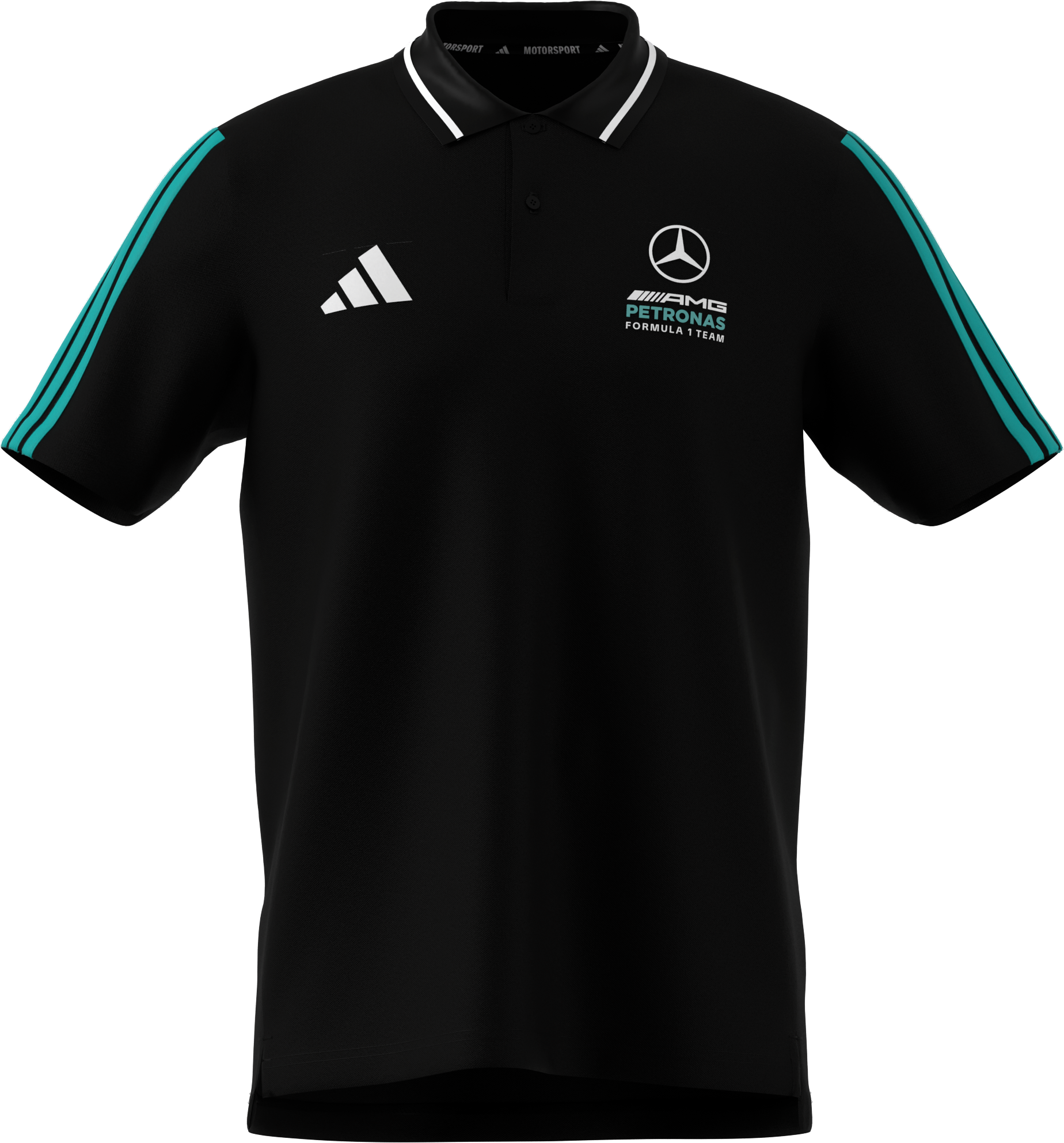 Poloshirt heren, Mercedes-AMG F1 - zwart, XXL