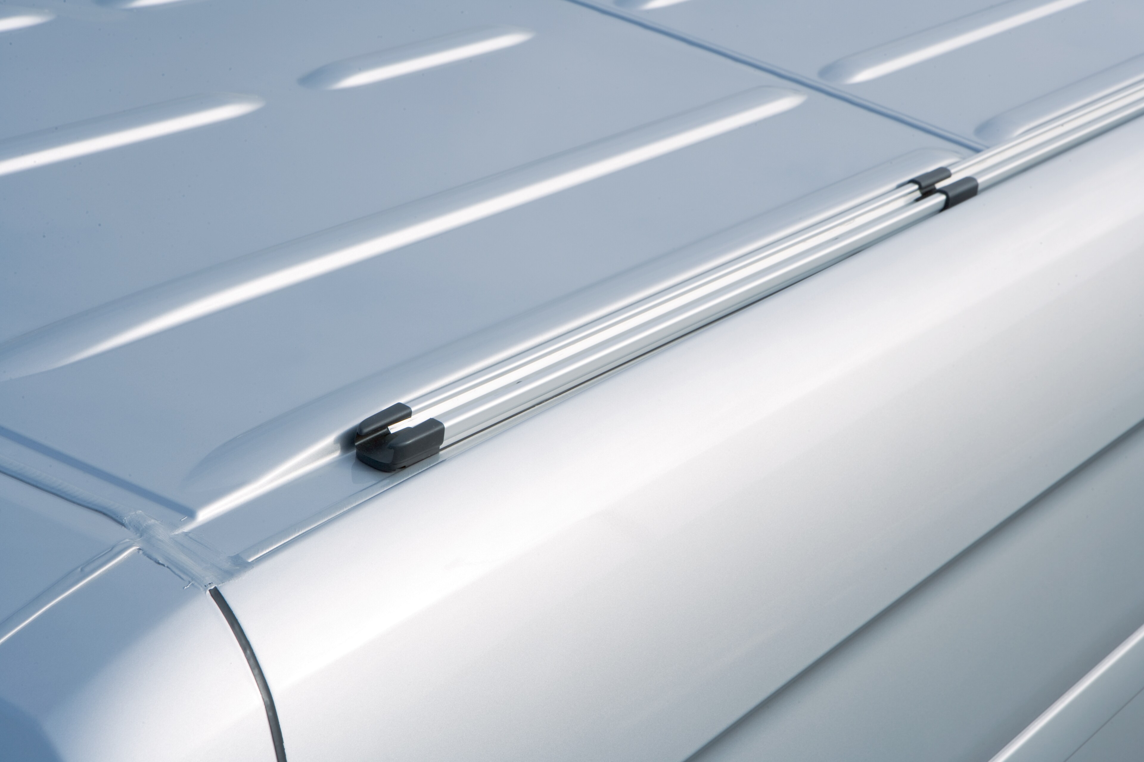 Bevestigingsrails voor dakdrager, A3 lang - aluminium / kunststof, zilverkleurig / zwart