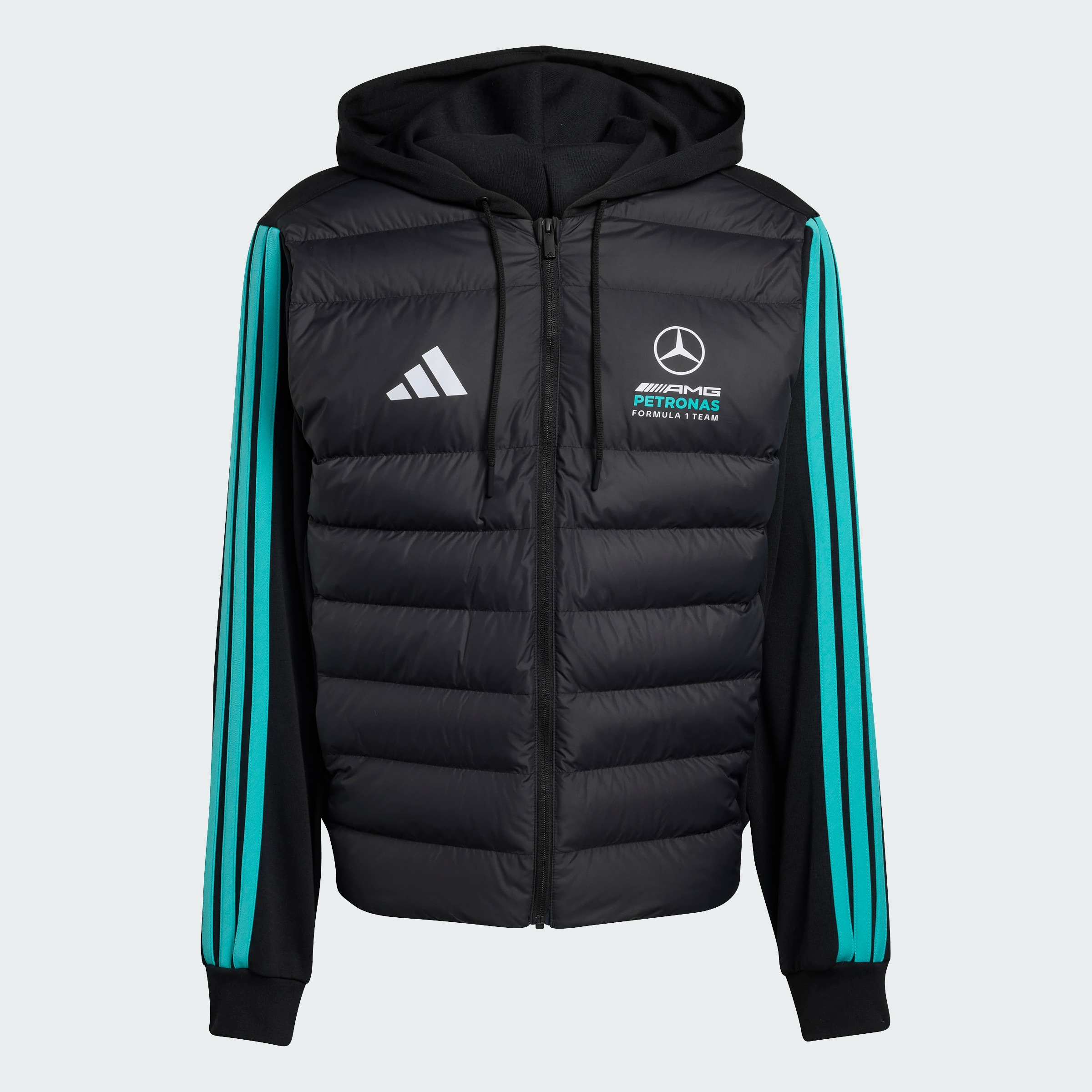 Hybride herenjack, Mercedes-AMG F1 - zwart, XL